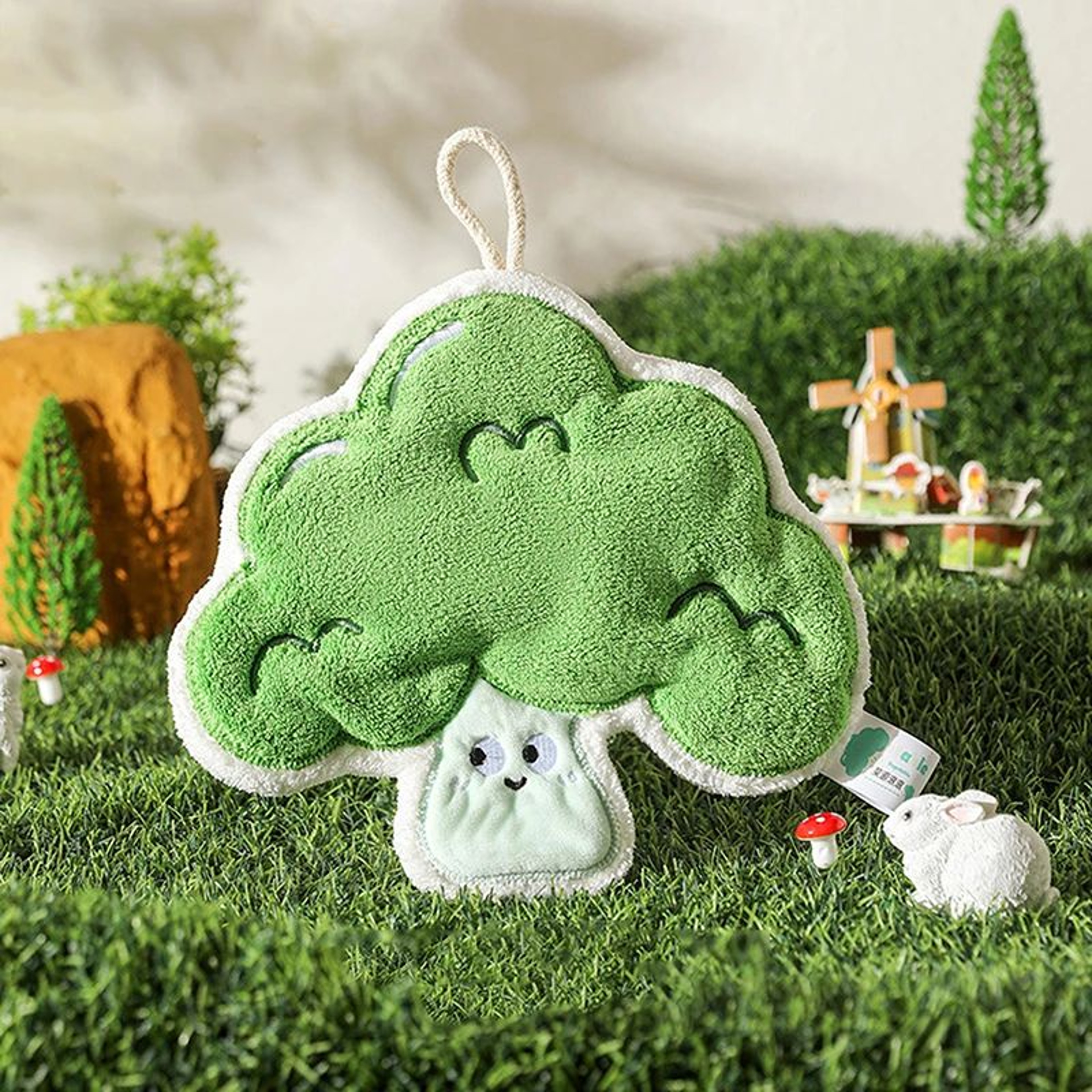 WOOW Cartoon Vegetable Hand Towel  Coral Velvet Absorbent Hanging Kitchen  Bathroom Wipe Cloth 9