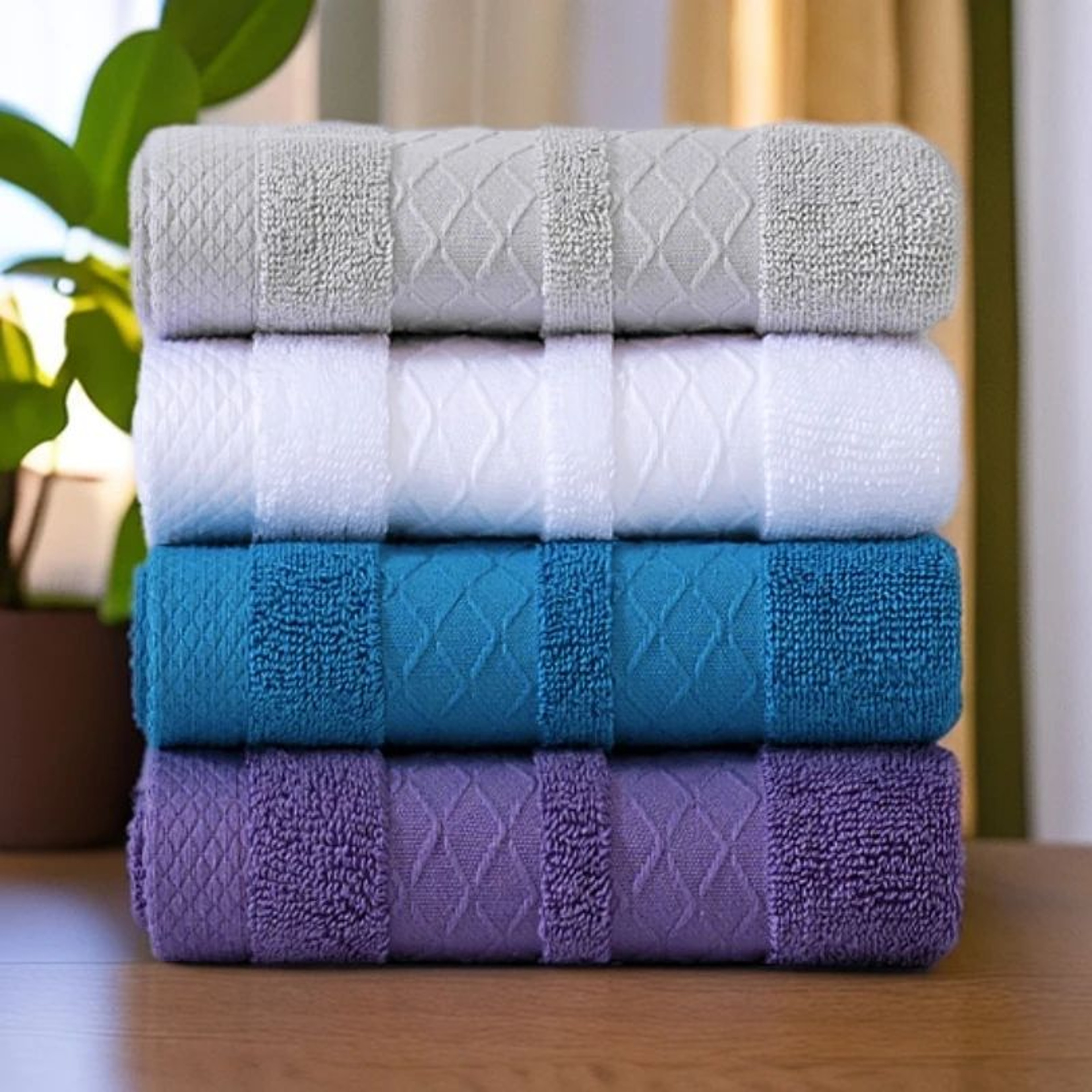 Luxury LongStaple Cotton Bath Towel  Ultra Soft Thick Absorbent Large Bathroom Towel 0