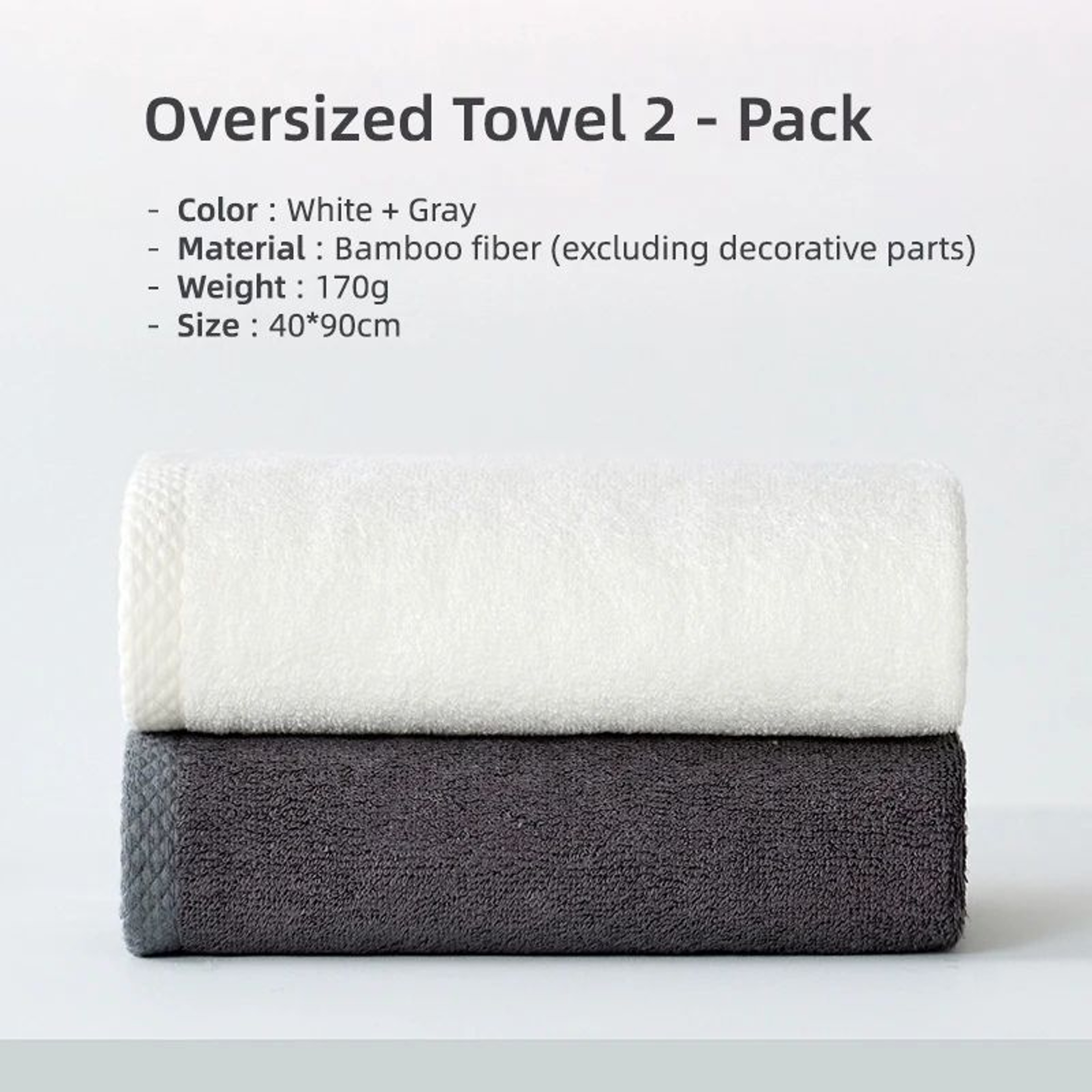 100 Bamboo Fiber Face  Bath Towel  Ultra Soft Thick Absorbent Bathroom Towel 14