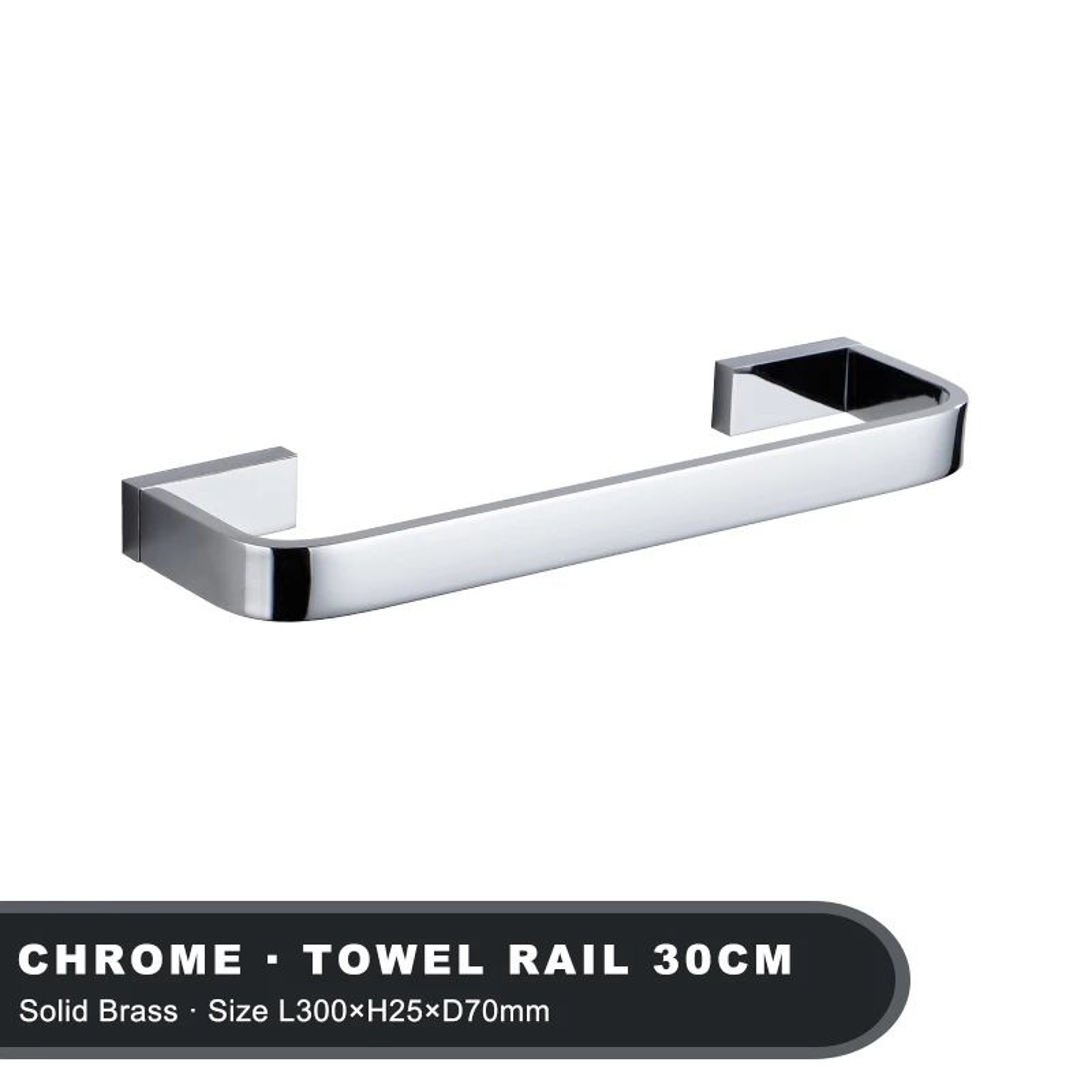 Luxury Brass Chrome Towel Bar  WallMount Single Bathroom Towel Holder 6