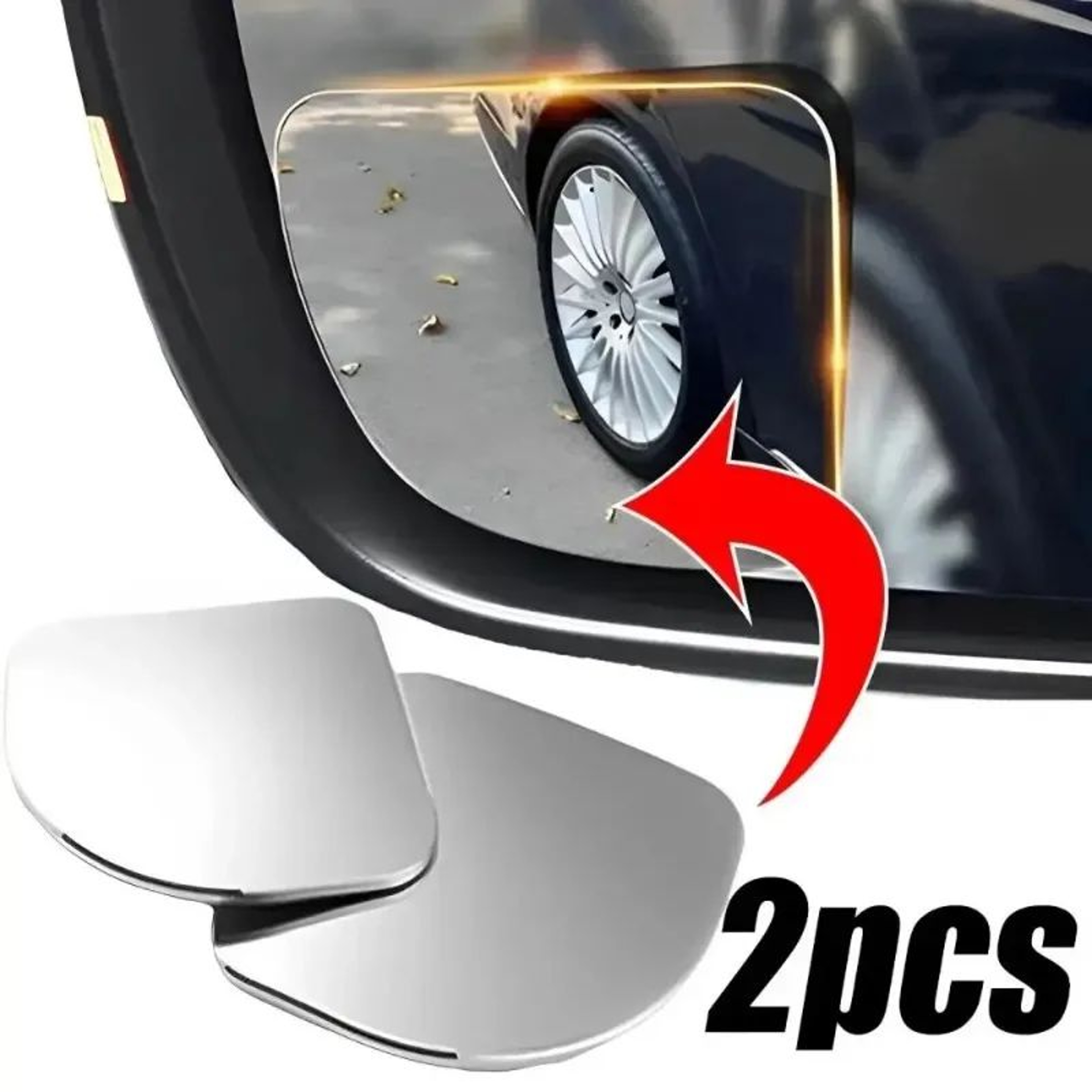 2pcs Universal 360 Adjustable Blind Spot Mirror  HD WideAngle Rearview Safety Mirrors For All Cars 3