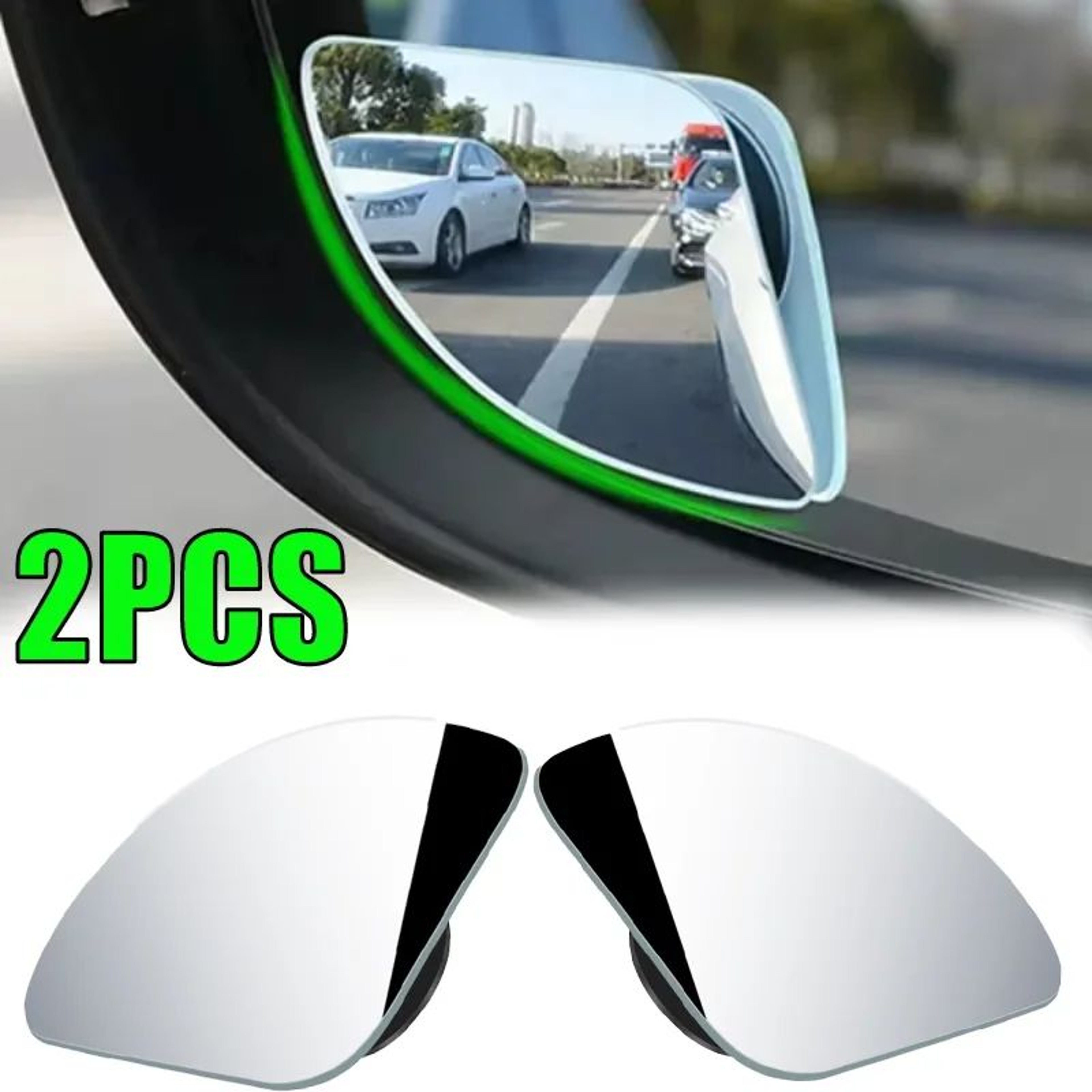 2pcs Universal 360 Adjustable Blind Spot Mirror  HD WideAngle Rearview Safety Mirrors For All Cars 0