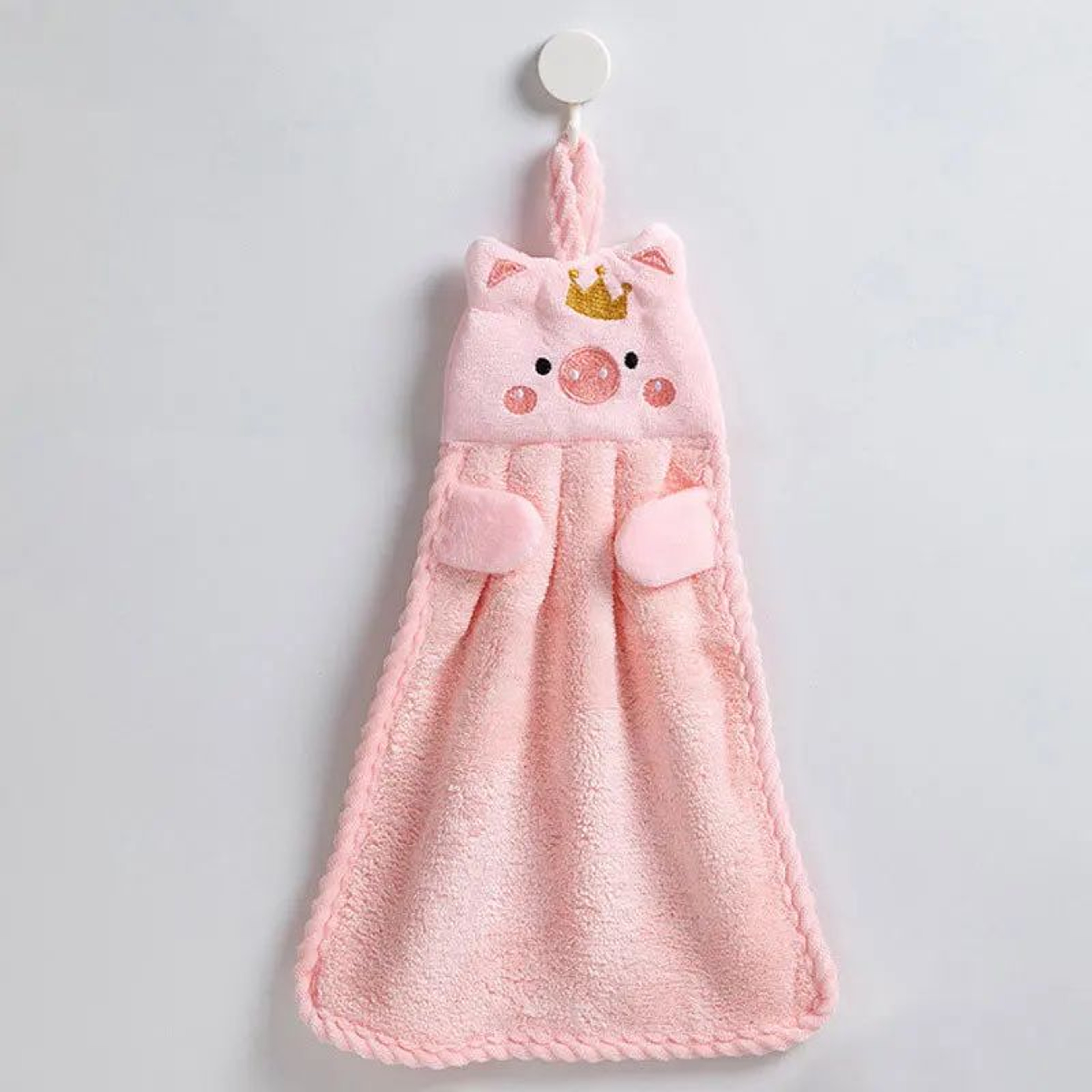 Cute Microfiber Hand Towels  Ultra Absorbent Hanging Kitchen  Bathroom Cleaning Cloth 6