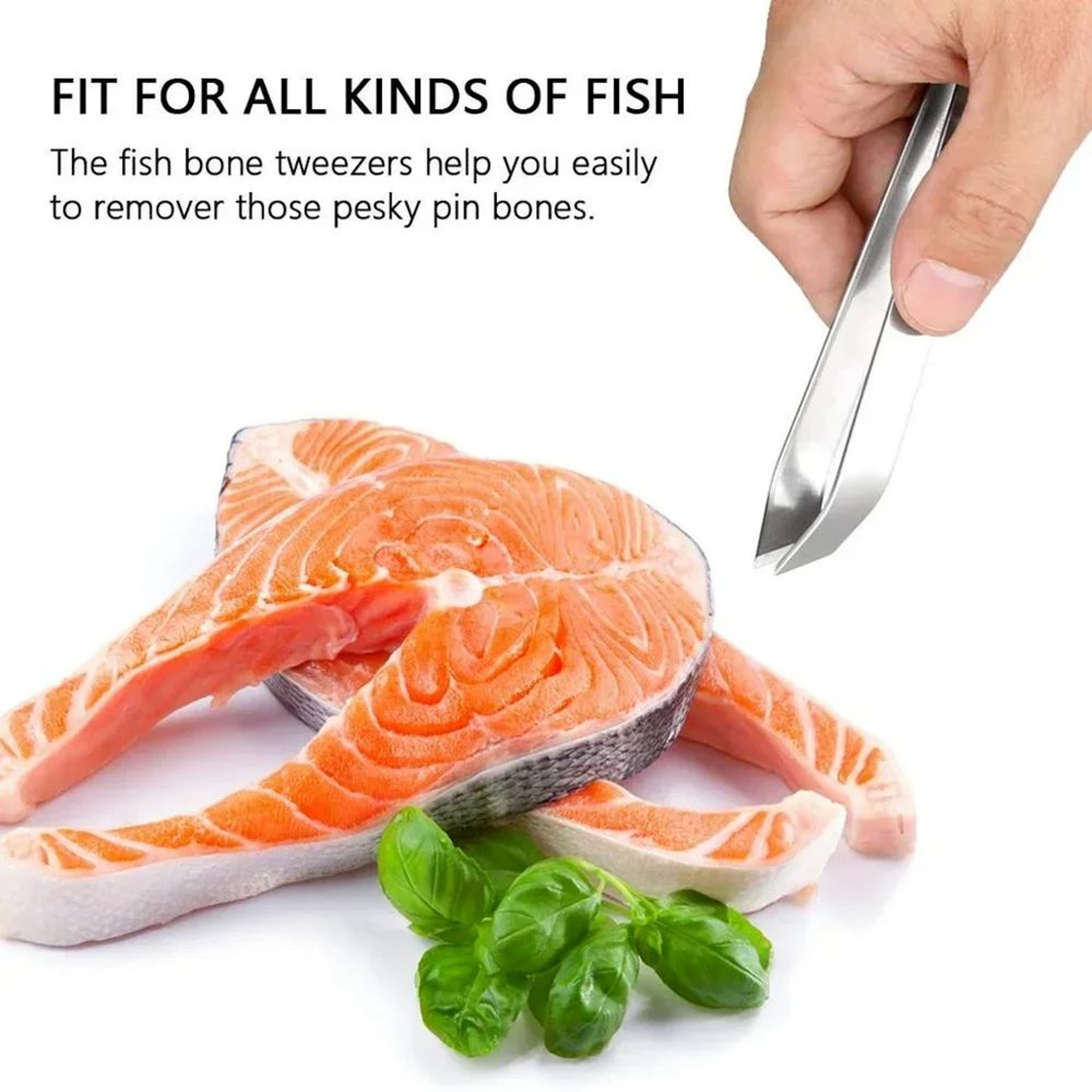 Stainless Steel Fish Bone Tweezers  Precision Deboning Tongs For Seafood Preparation 0