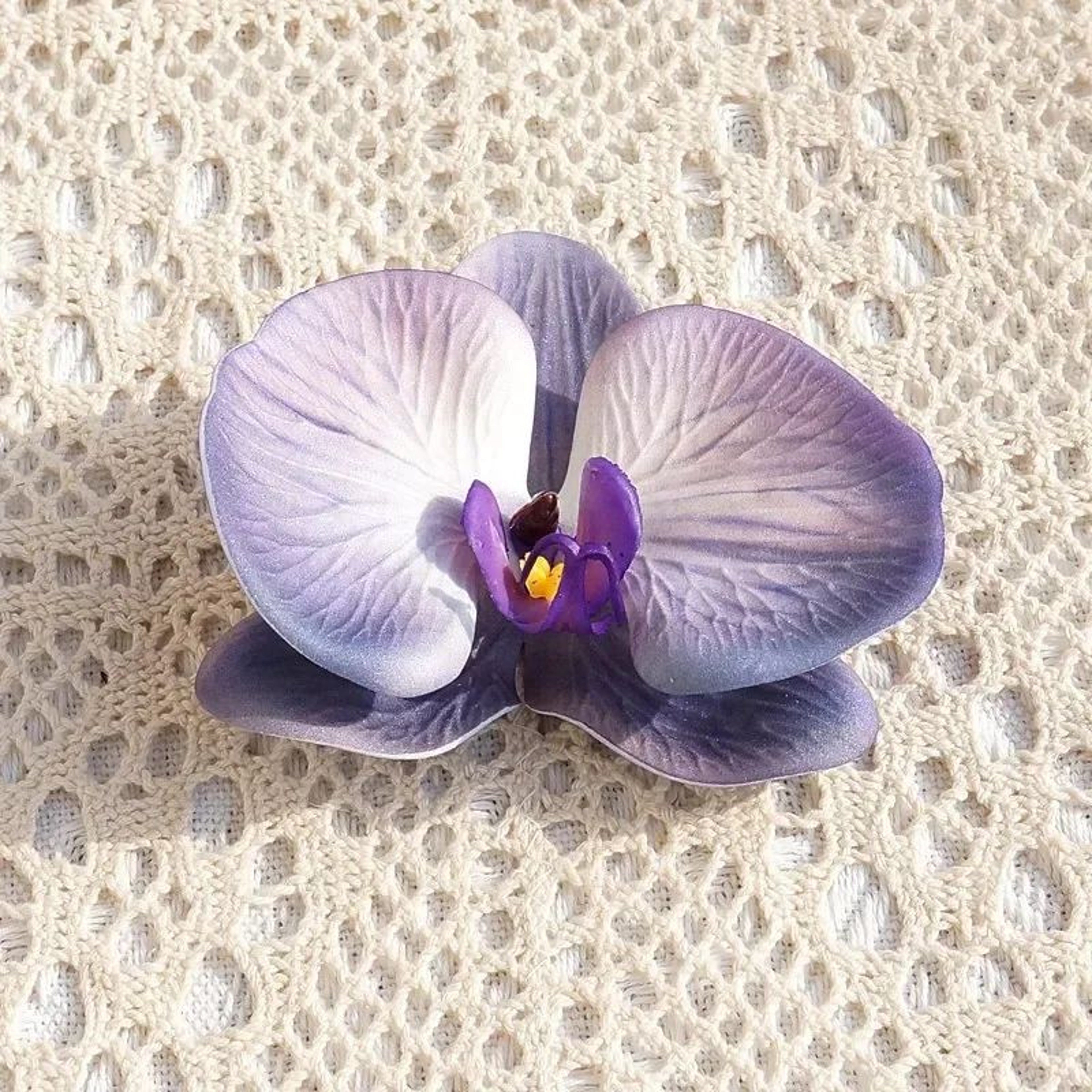 3D Butterfly Orchid Artificial Flower  Silicone Cotton Floral Decor For Wedding  Party Gifts 8