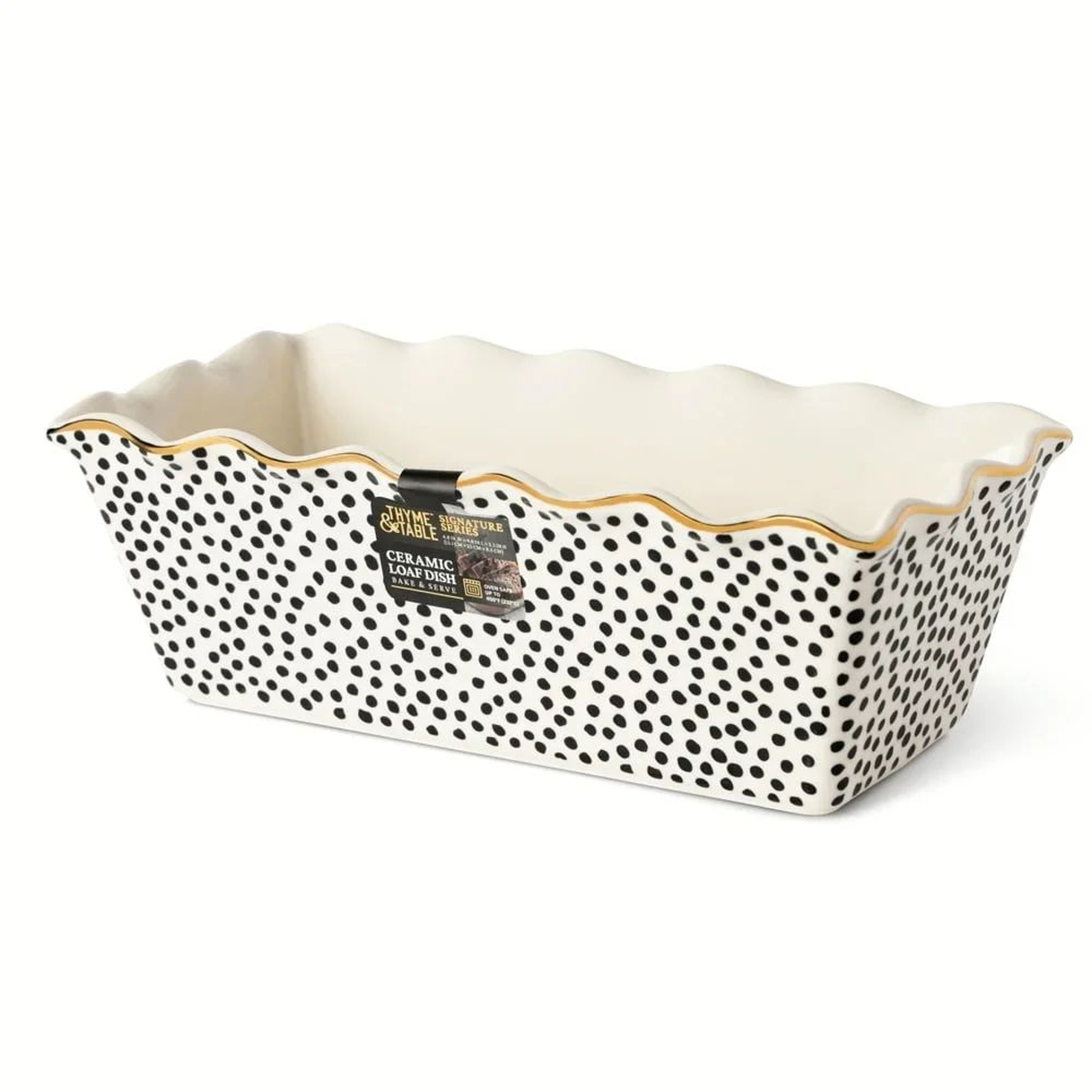 9Inch Nonstick Ceramic Loaf Pan With Dot Pattern OvenSafe Bread  Cake Baking Dish 0