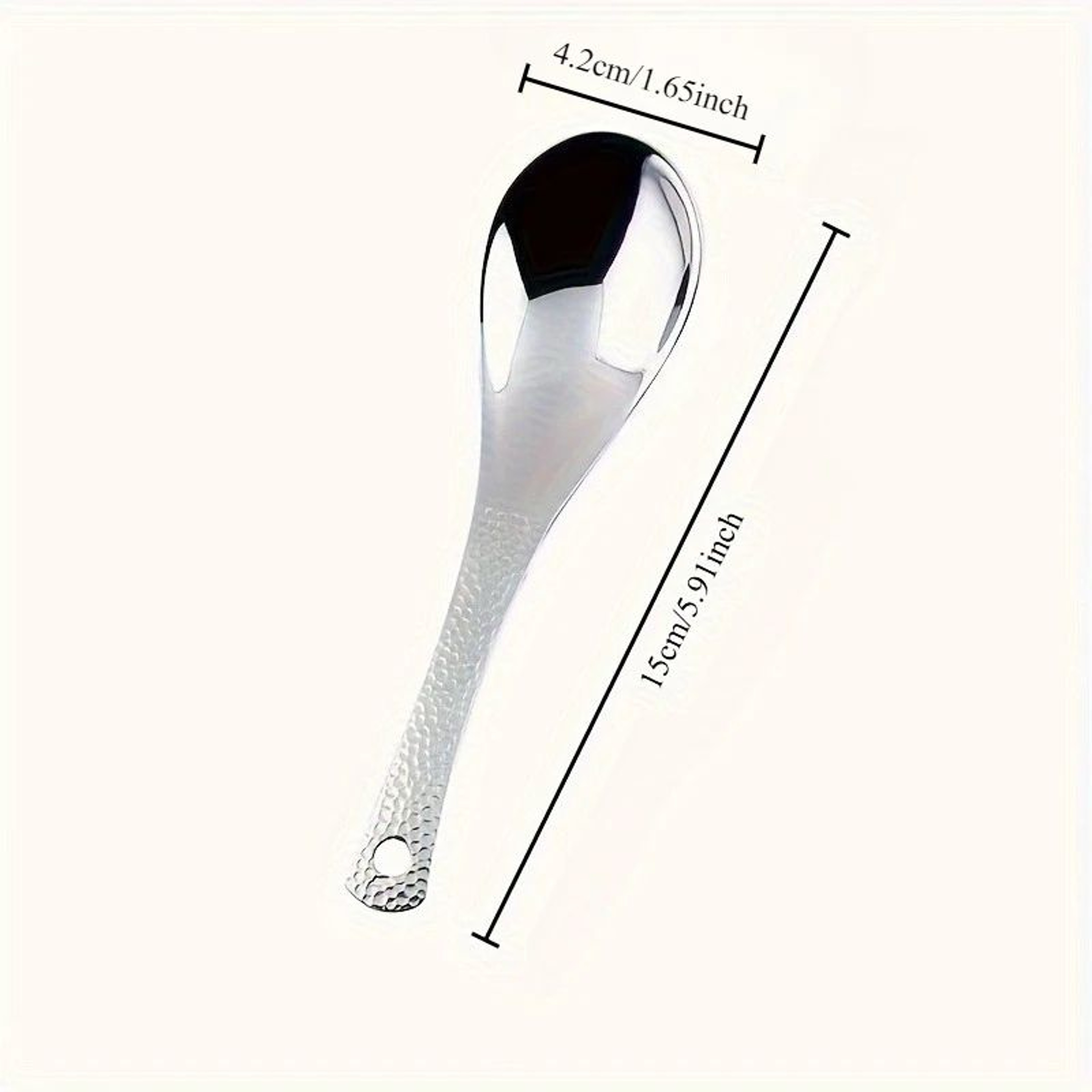 2Piece Stainless Steel Large Capacity Spoon Set  Mirror Polished Dessert  Fruit Serving Spoons For  5