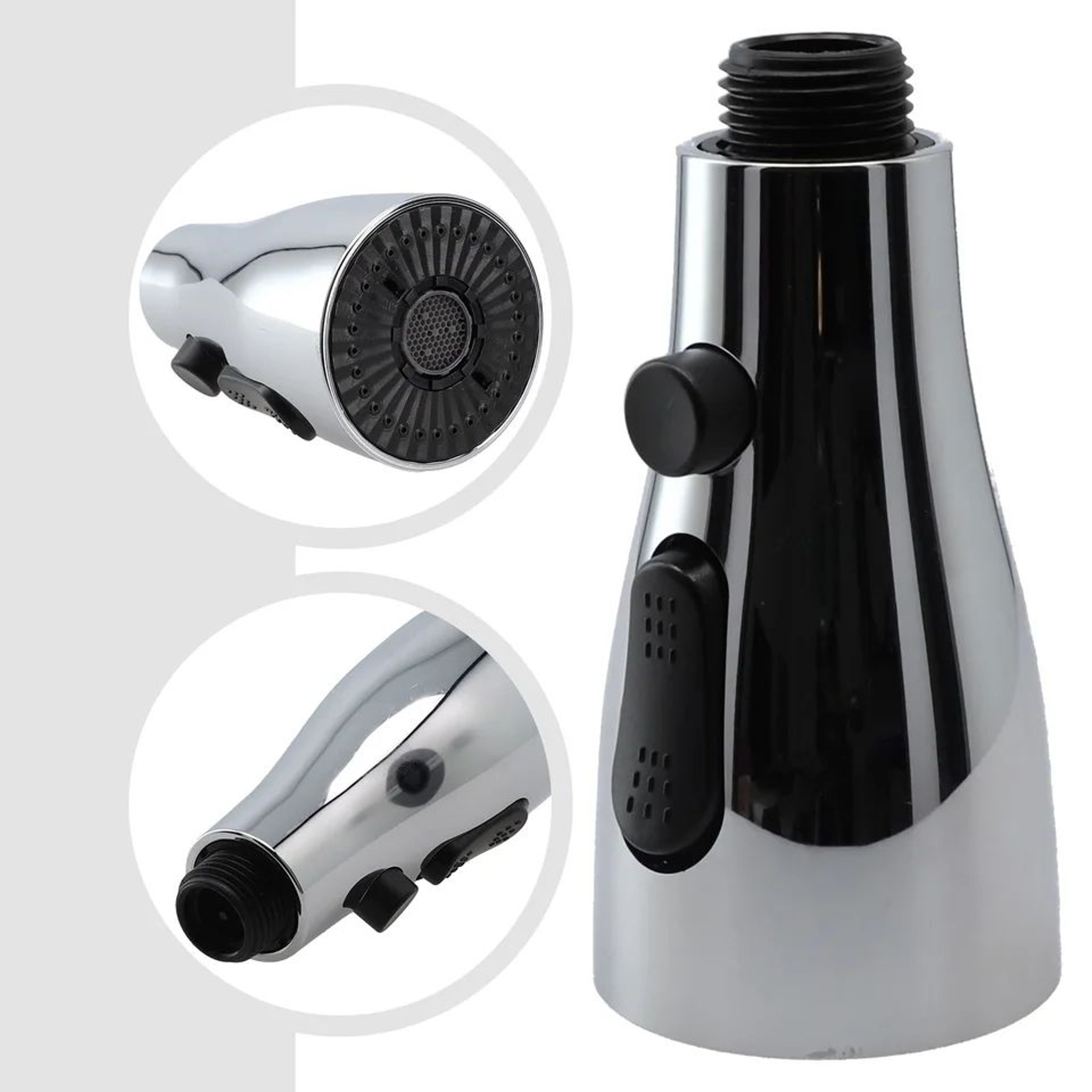 3Mode Kitchen Faucet Sprayer Head Replacement  PullOut Tap Nozzle With 12in Connection  Water Savin 1