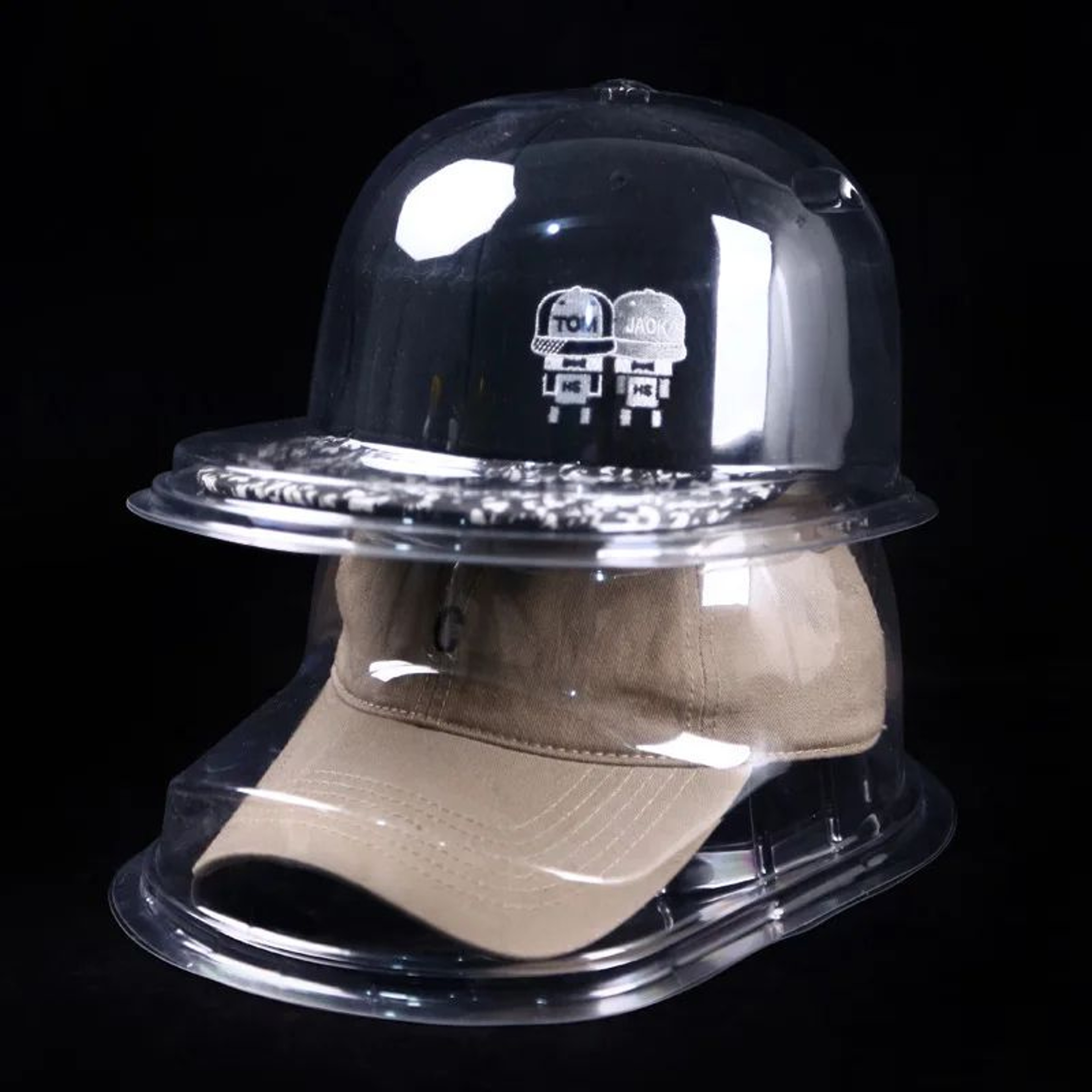 Transparent Baseball Cap Storage Box  AntiDeformation Hat Display Case With Dust Cover  Hanging Org 0