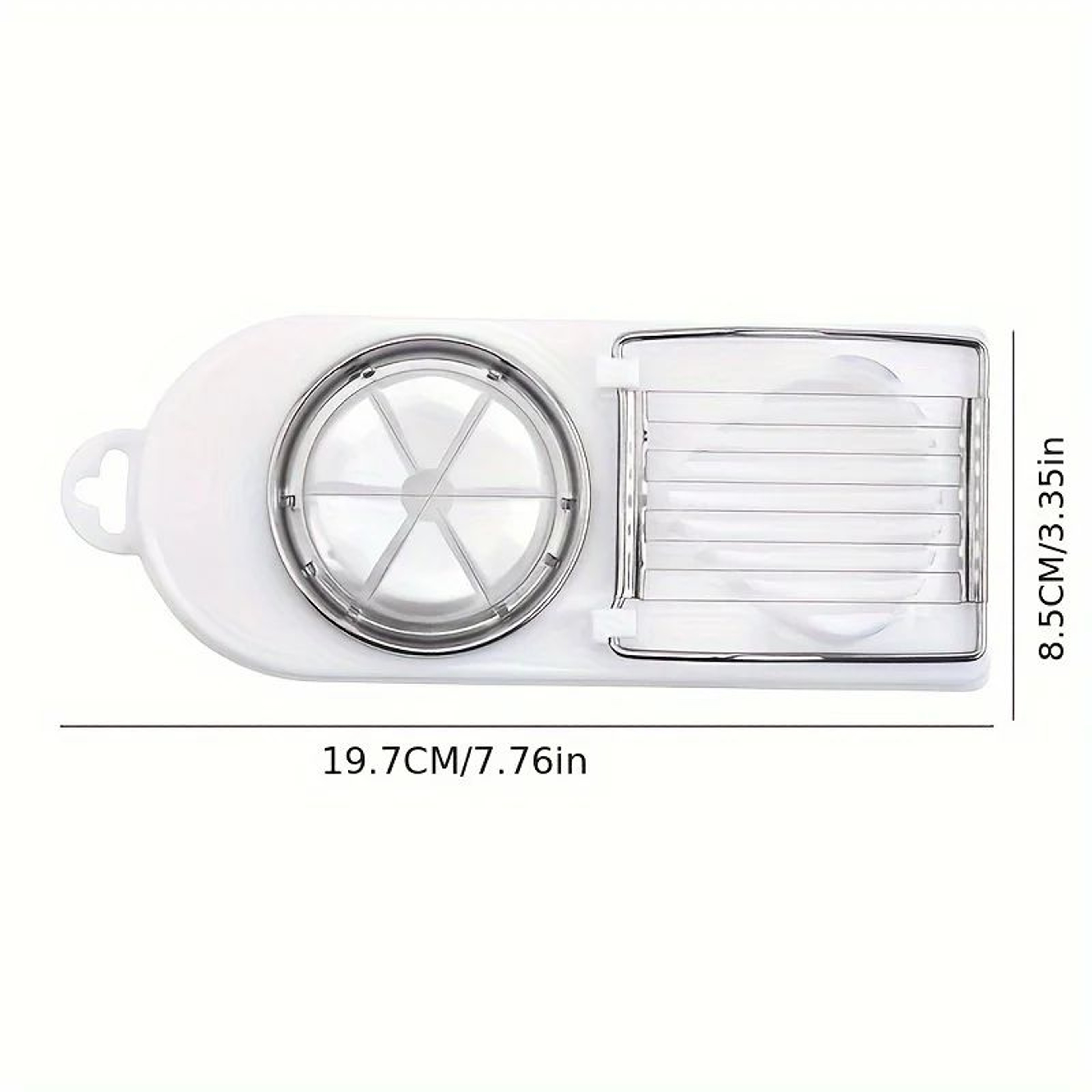 Stainless Steel Egg Slicer  Fruit Cutter  2in1 Multifunction Kitchen Cutting Tool 5