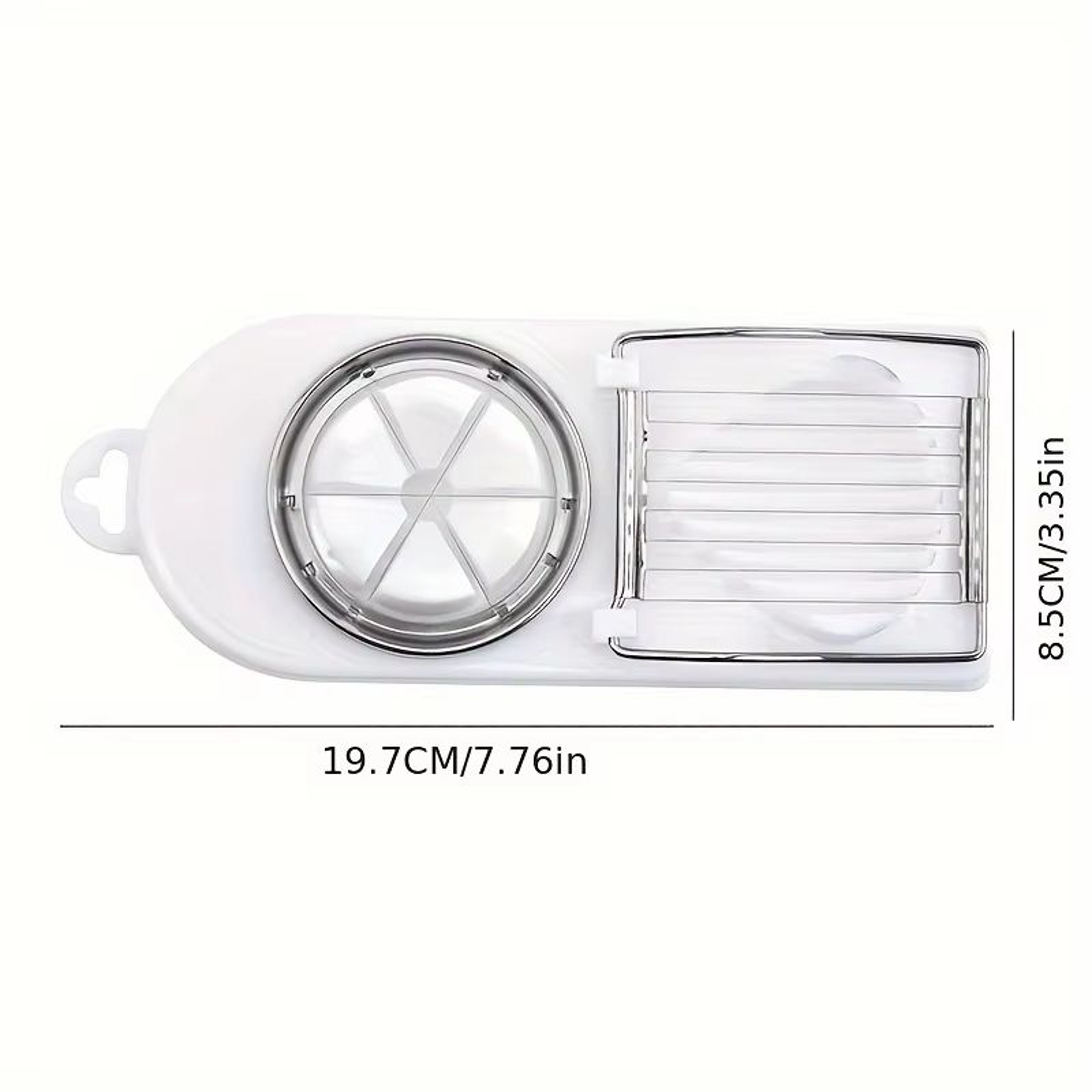 Stainless Steel Egg Slicer  Fruit Cutter  2in1 Multifunction Kitchen Cutting Tool 7