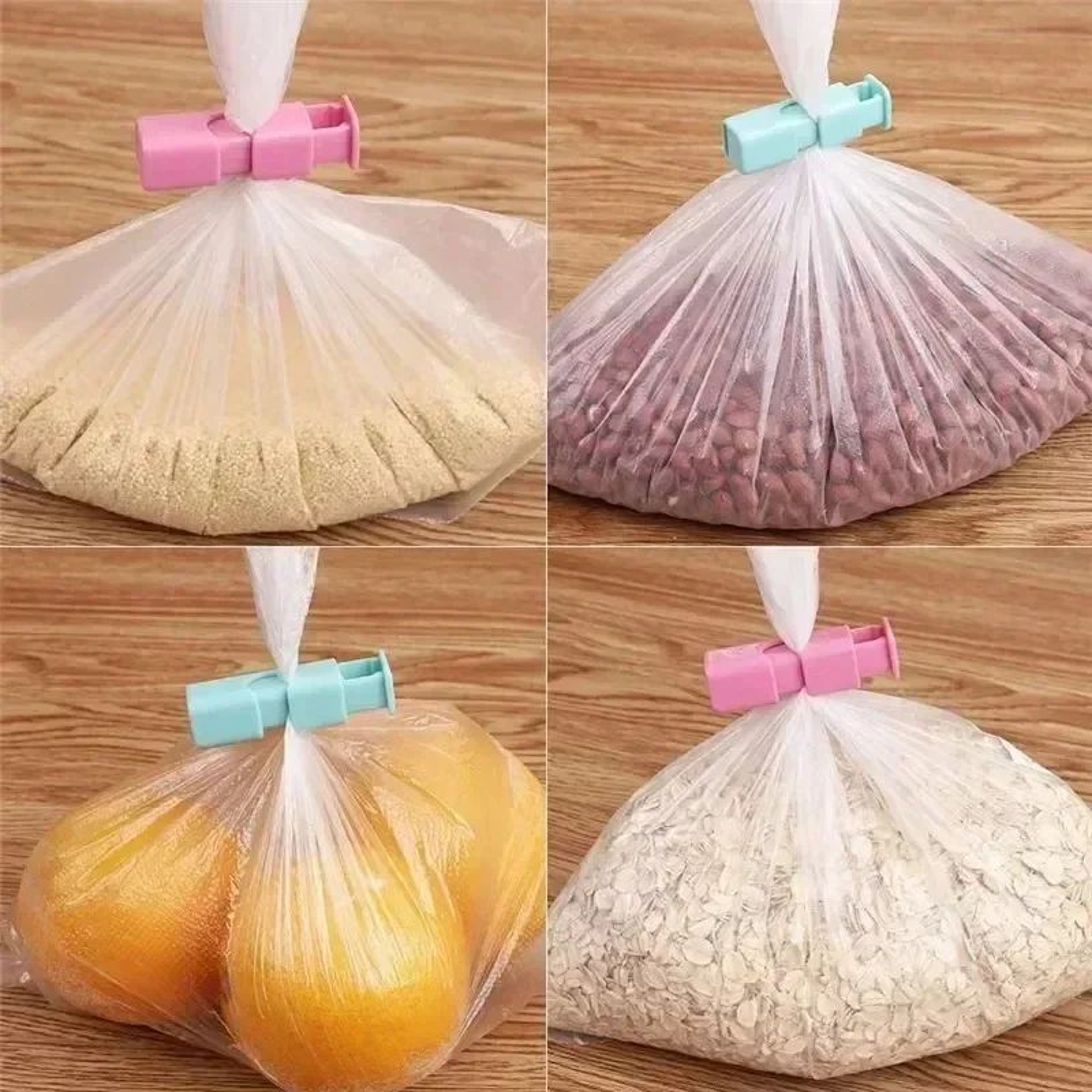 12pcs Reusable Food Bag Sealing Clips  Plastic Snack Bag Sealers For Fresh Storage 1