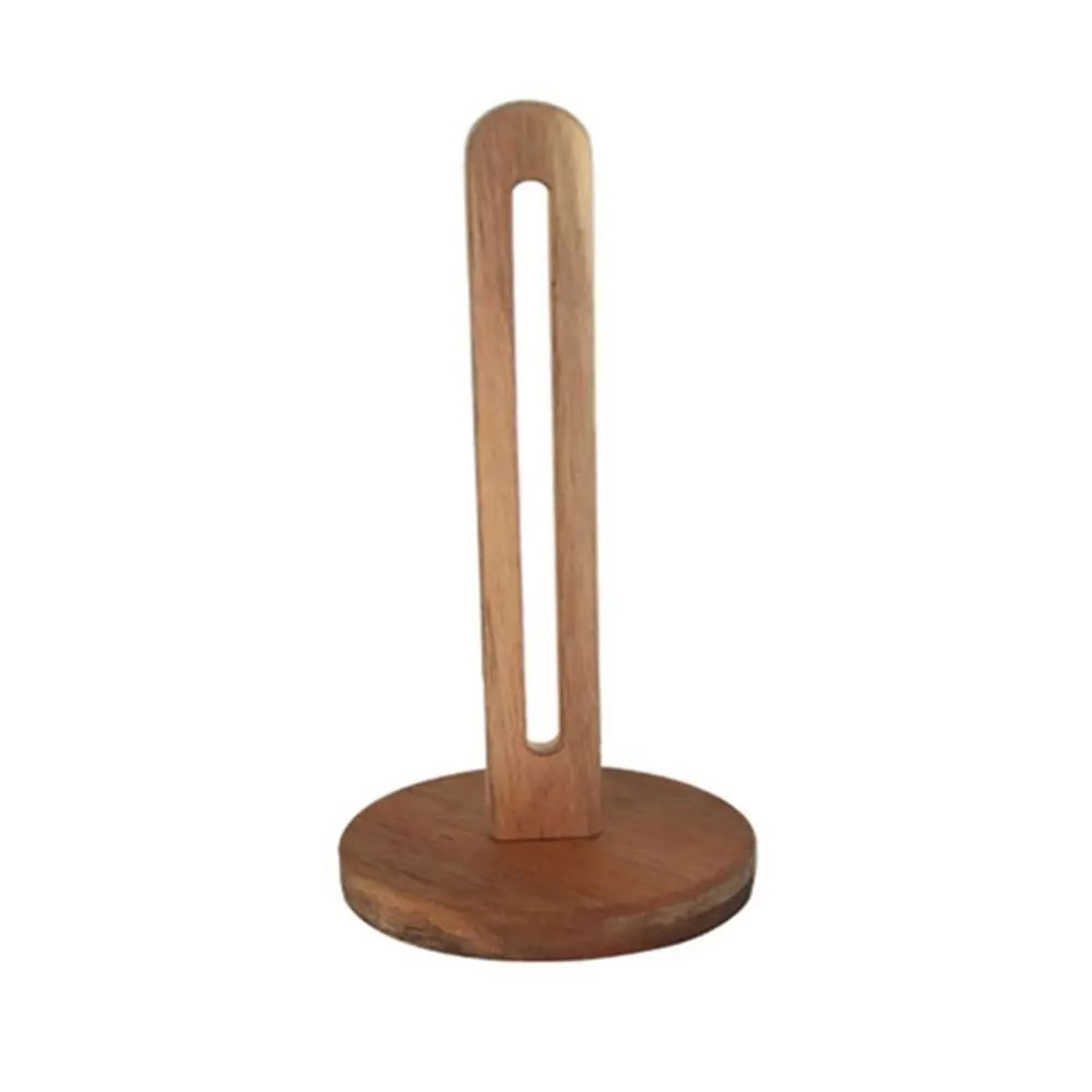 WoodElegance FreeStanding Tissue Holder  Solid Wood NonSlip Paper Roll  Napkin Organizer Rack 6