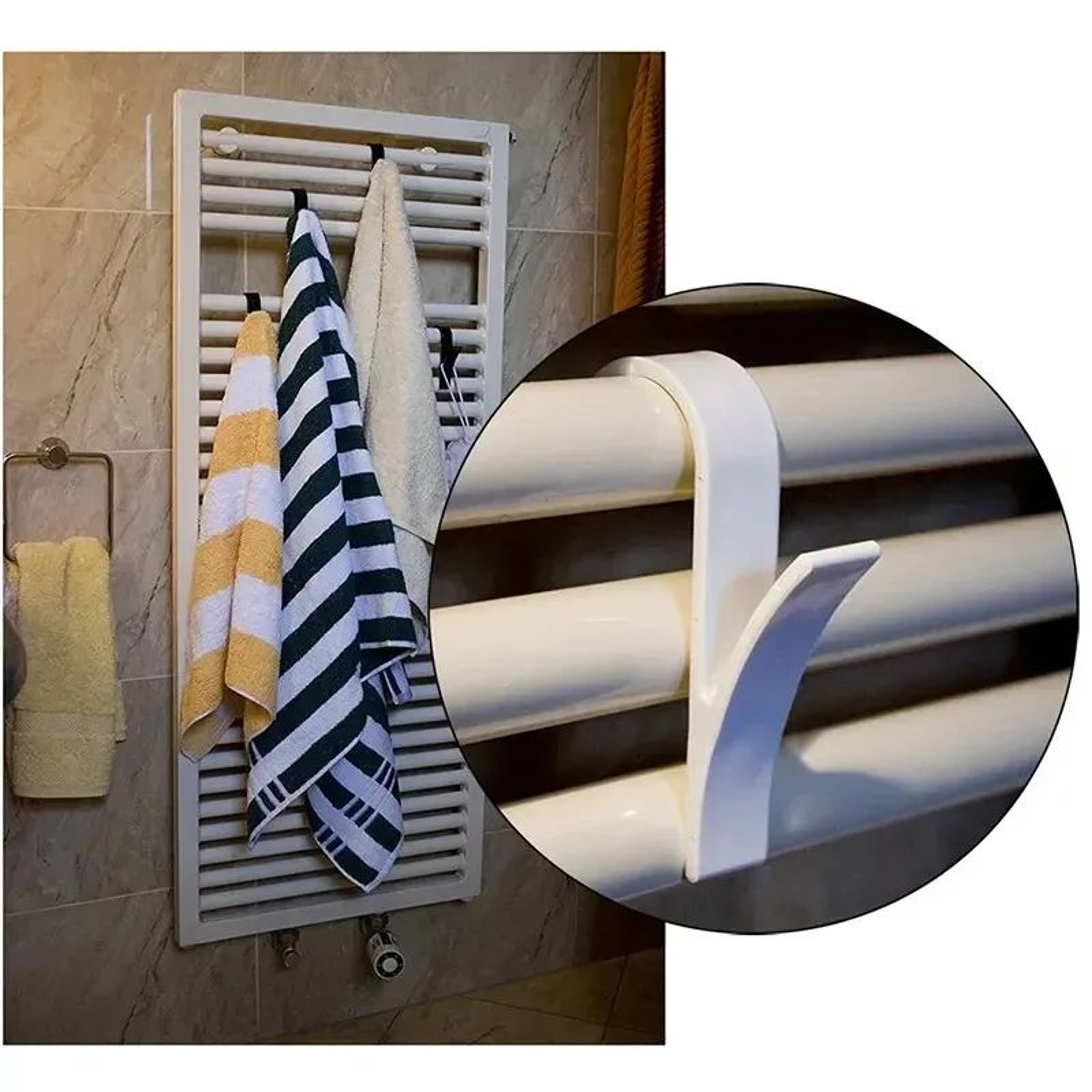 HeatHook Radiator Hanger Clips  SpaceSaving Towel  Clothes Hooks For Bathroom  Kitchen Storage 1