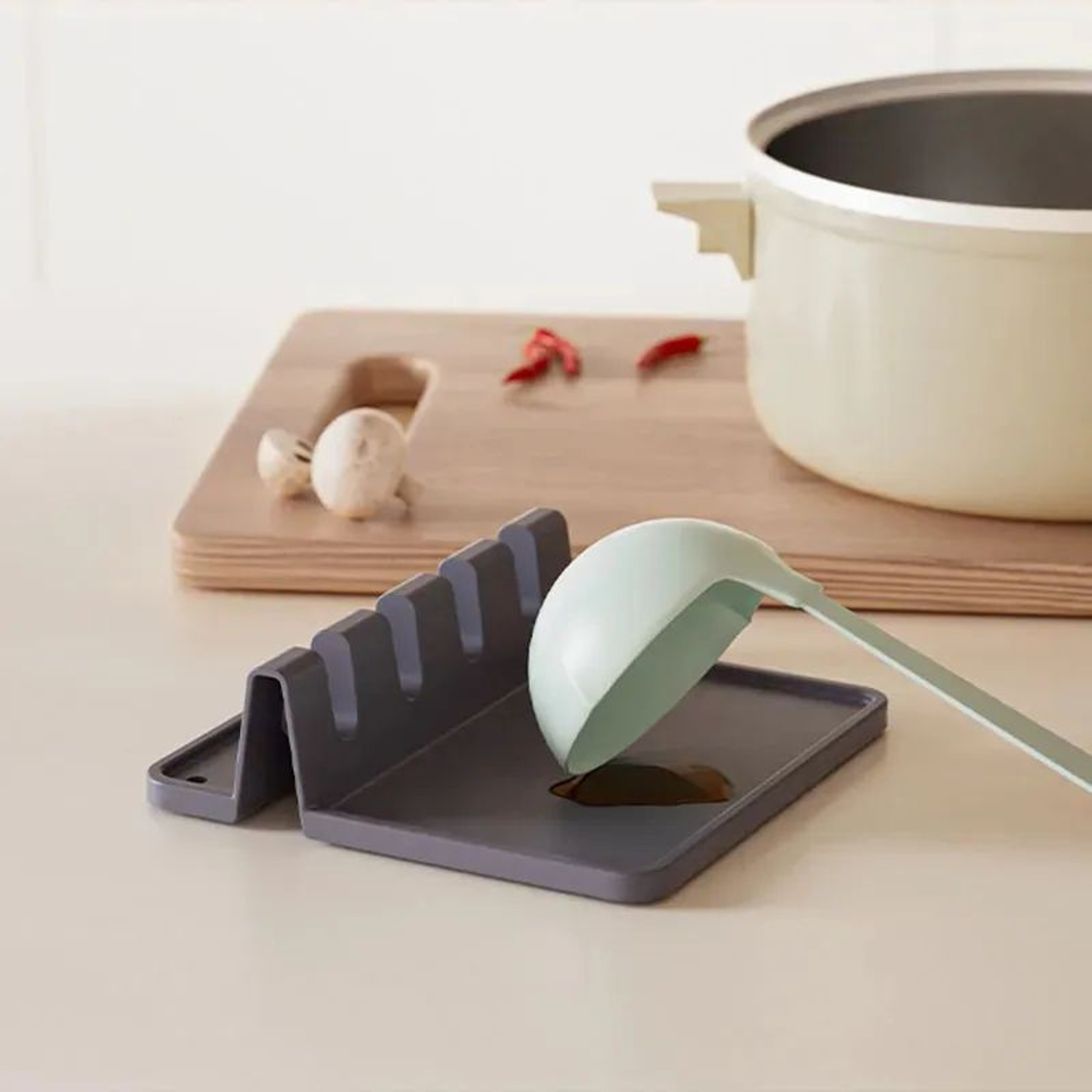 CleanRest Silicone Utensil Holder  NonSlip Spoon Rest  MultiTool Kitchen Drying Rack Organizer 2