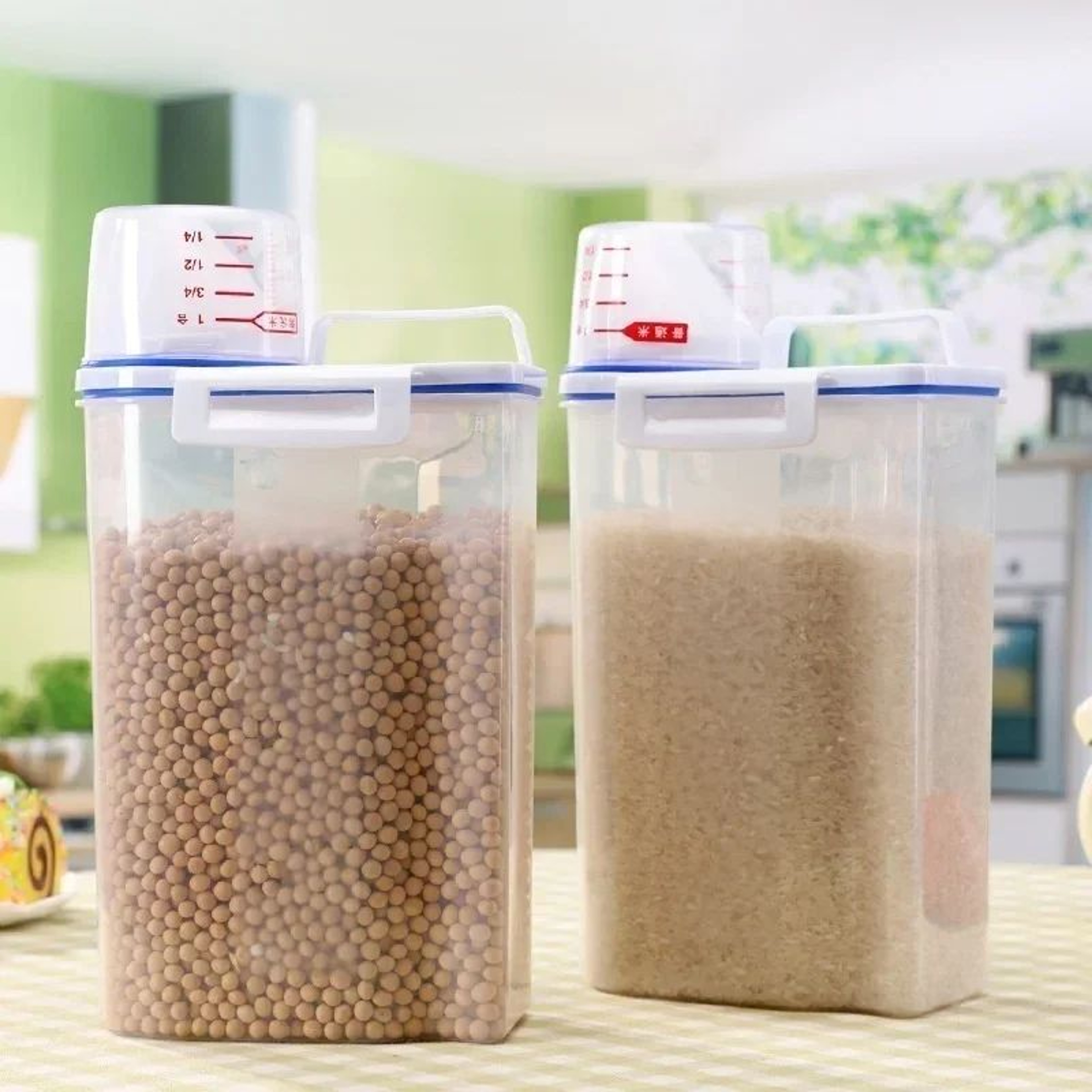 GrainGuard Airtight Storage Container  Large PP Rice  Cereal Dispenser With Measuring Cup 4
