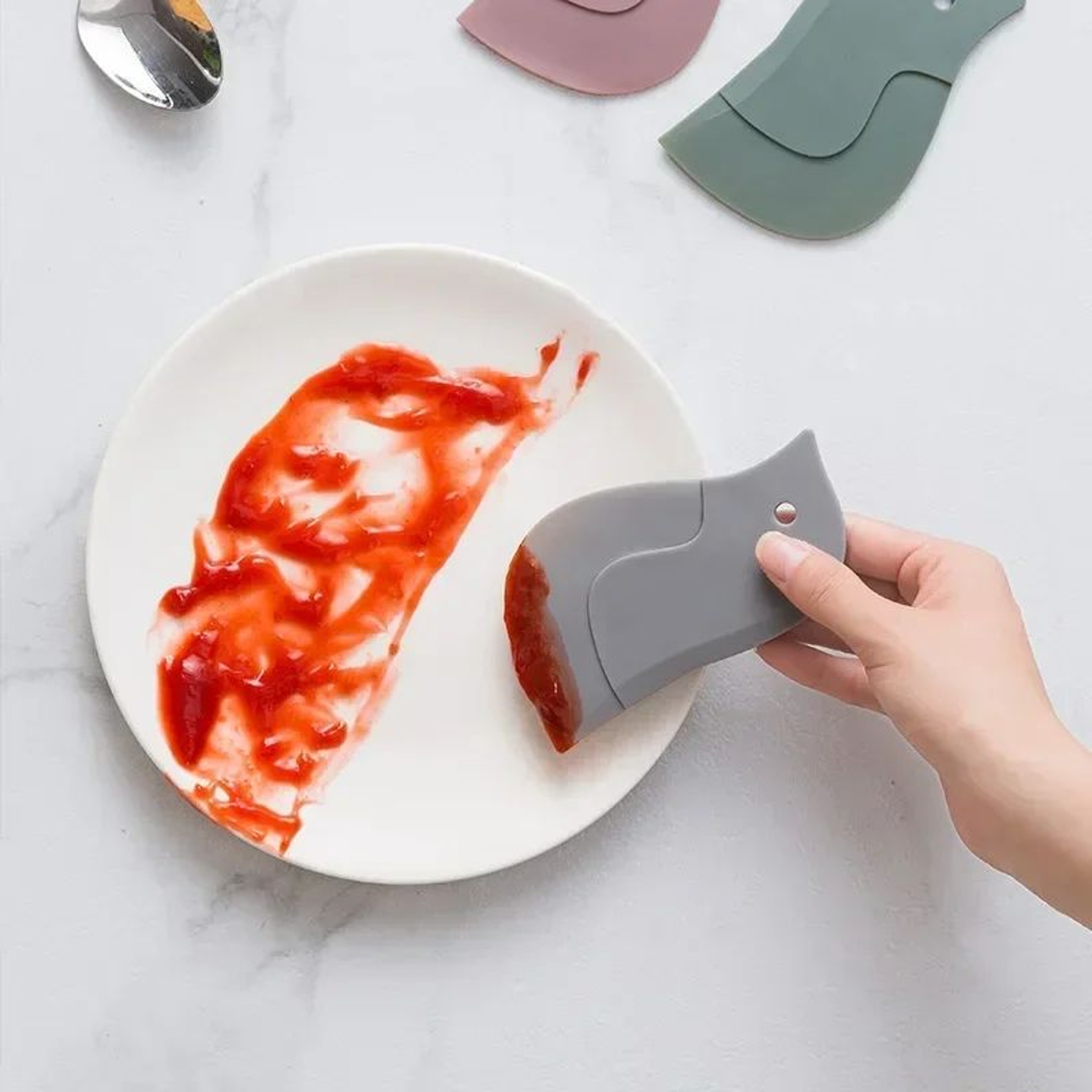PenguClean MultiPurpose Oil Scraper  Cute Penguin Kitchen Grease Cleaner  Baking Scraper Tool 2