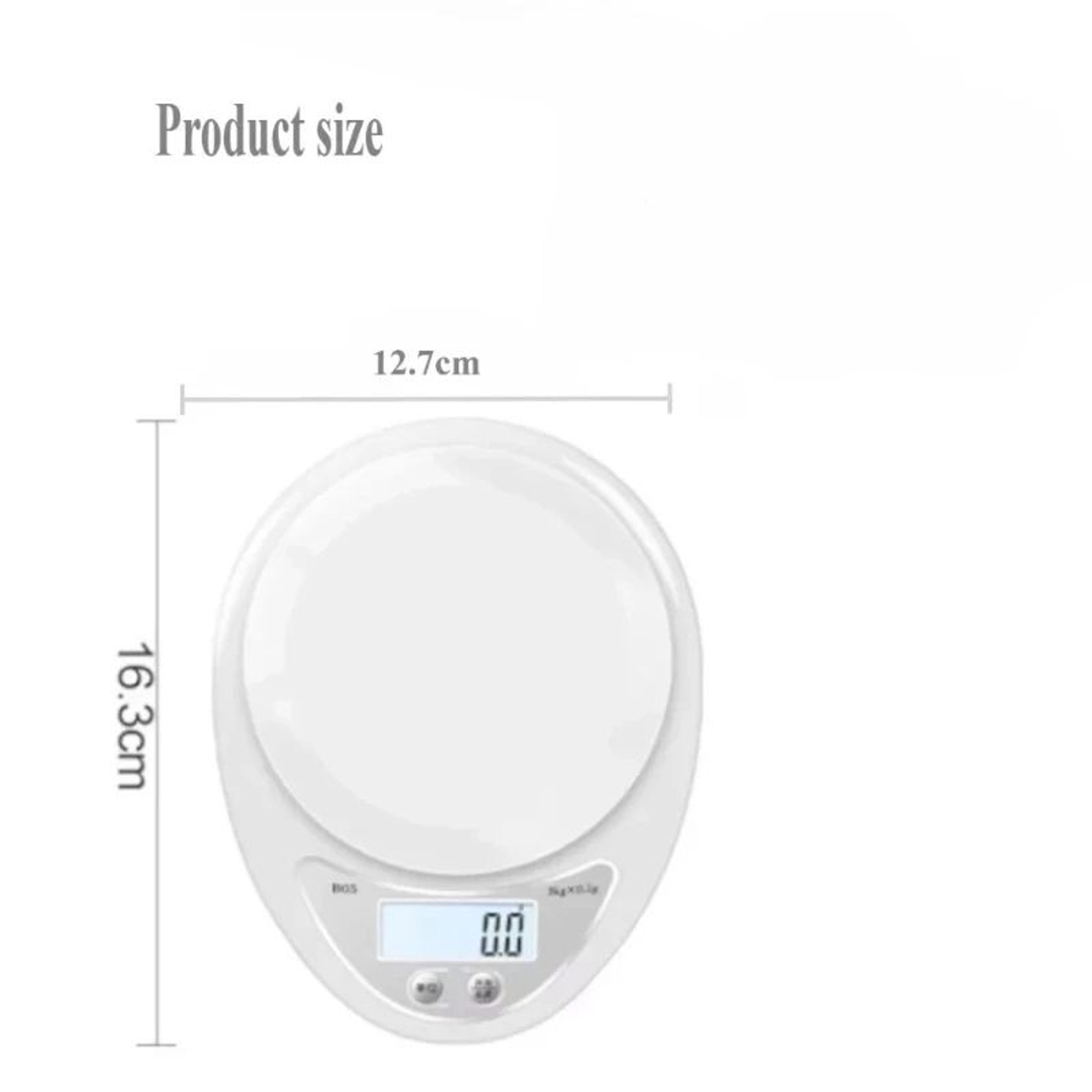 11 Lb Digital Kitchen Scale With Tray  Portable LED Food Weighing Scale For Cooking  Baking 5