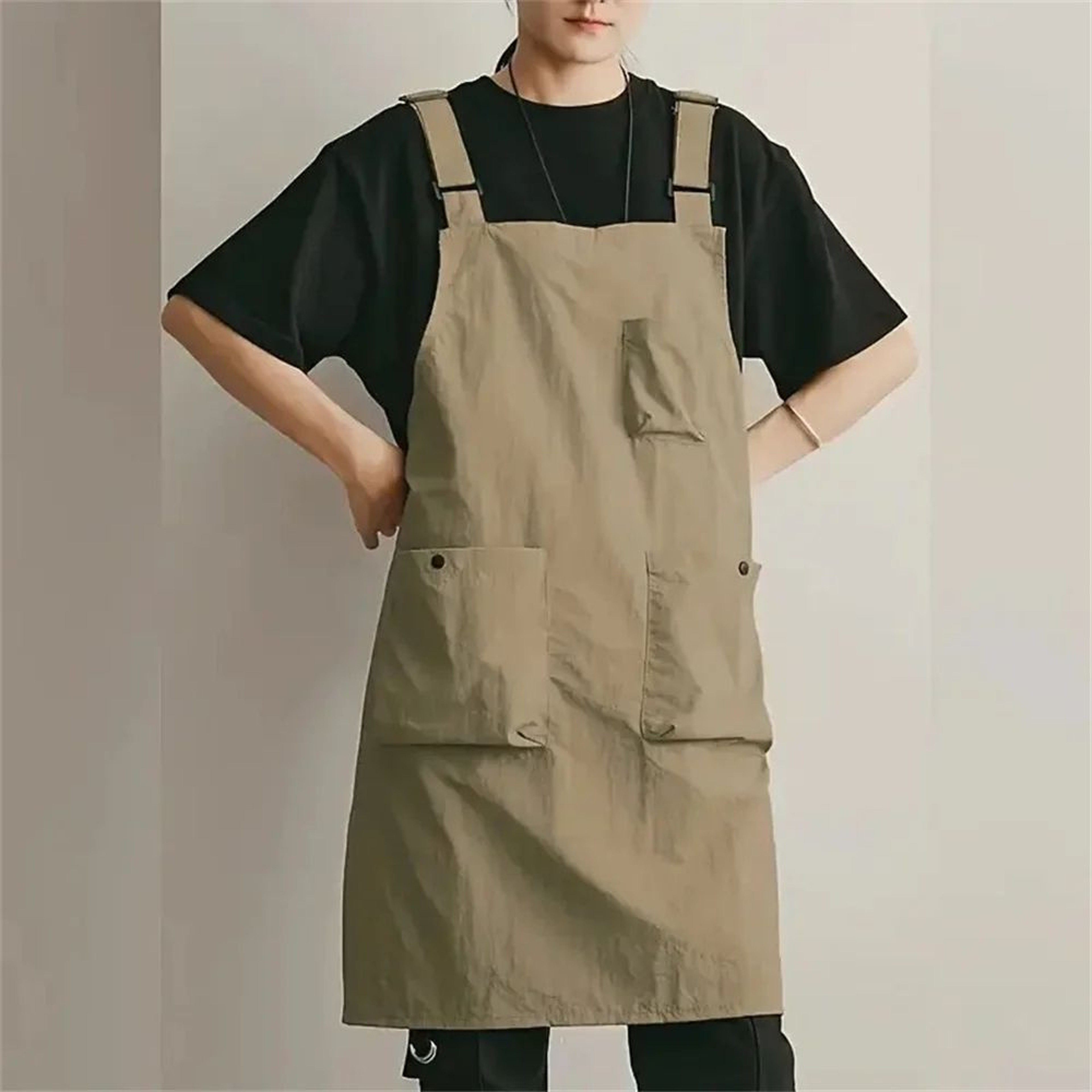 KoreanStyle Waterproof Vest Apron  Unisex MultiPurpose Workwear For Kitchen Barber Coffee Shop  Hom 7