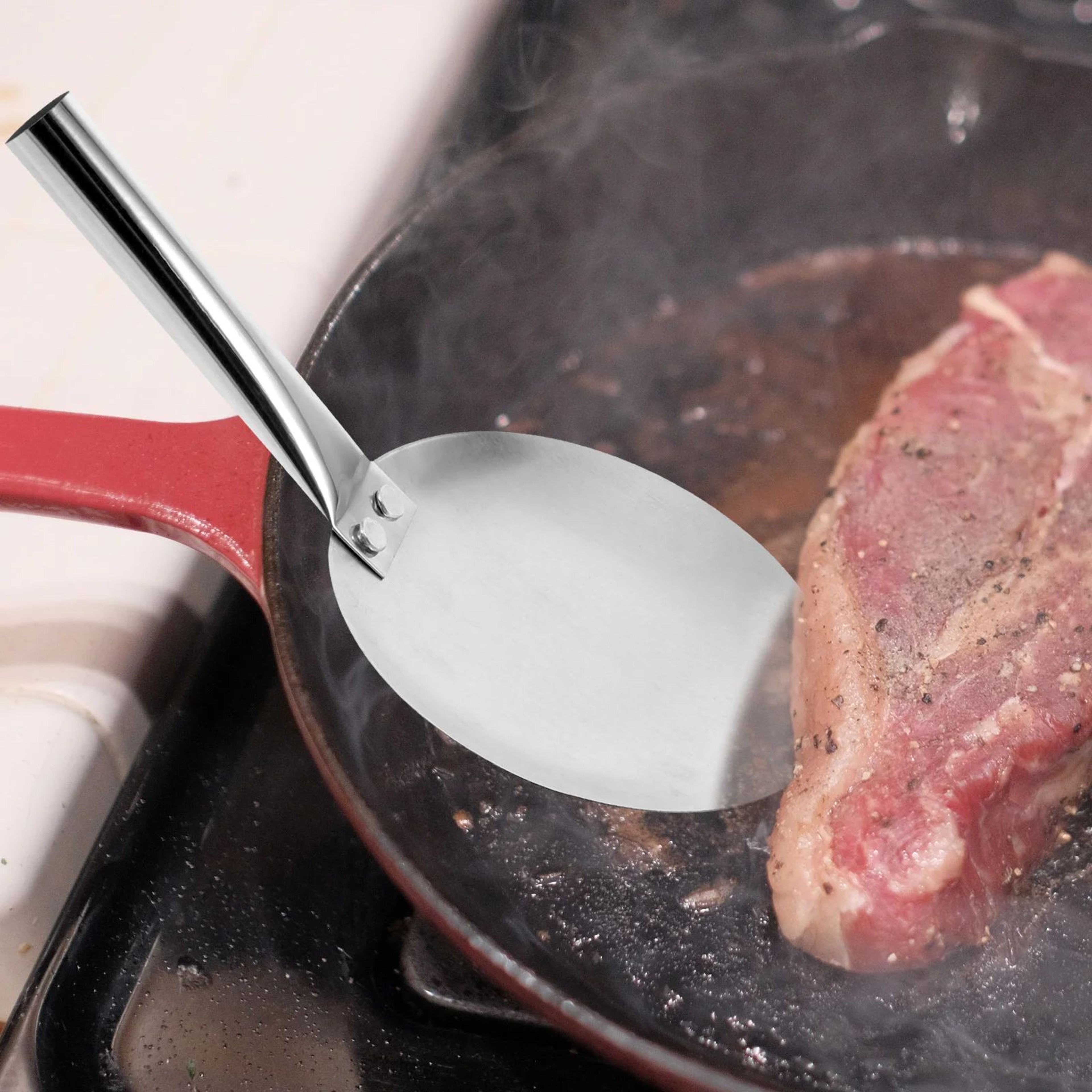 Stainless Steel MultiFunction Tofu Scoop Ladle  Rustproof Cooking Spoon For Soup Rice  Kitchen Use 0