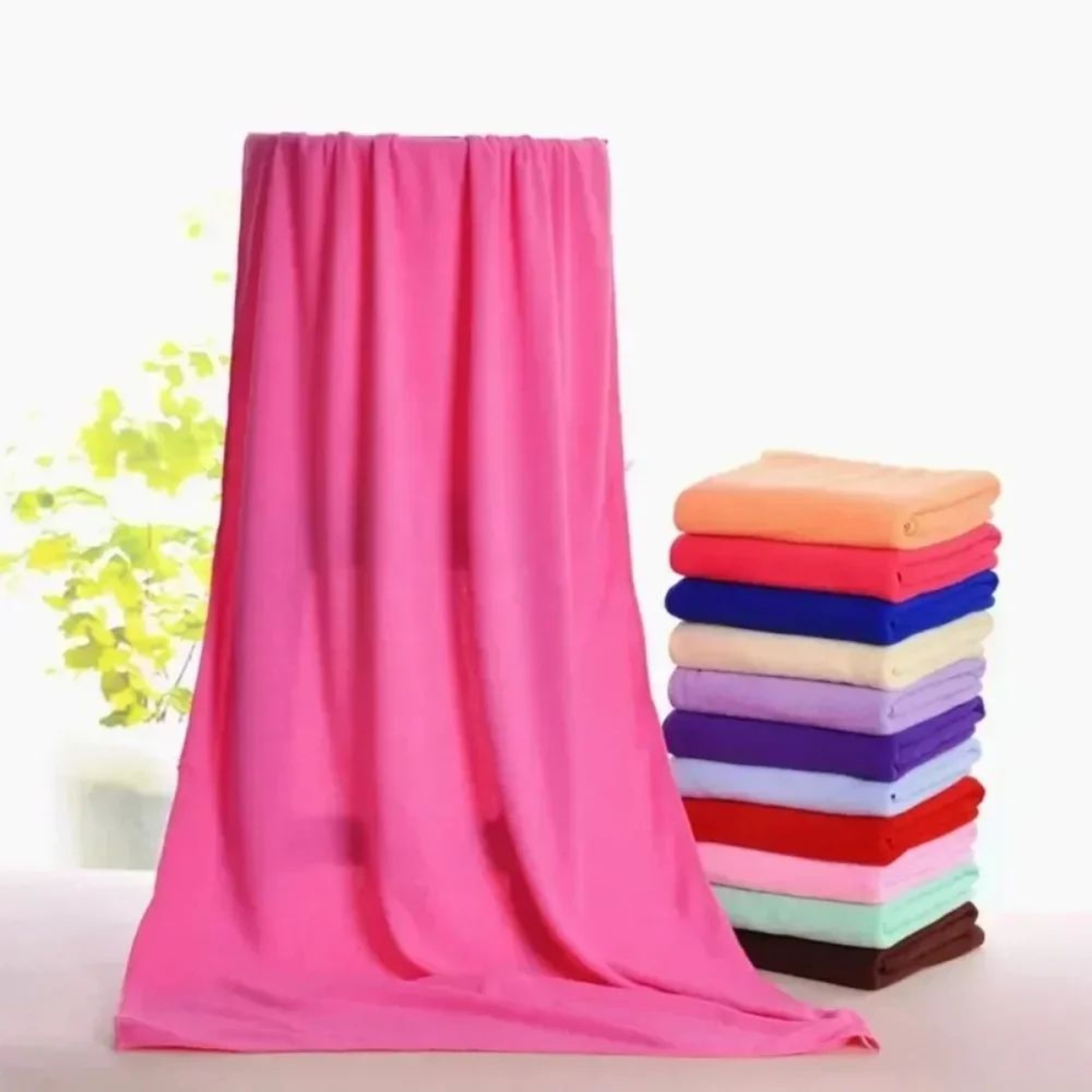 UltraSoft Microfiber Bath Towel  QuickDry Absorbent Beach  Shower Towel 0