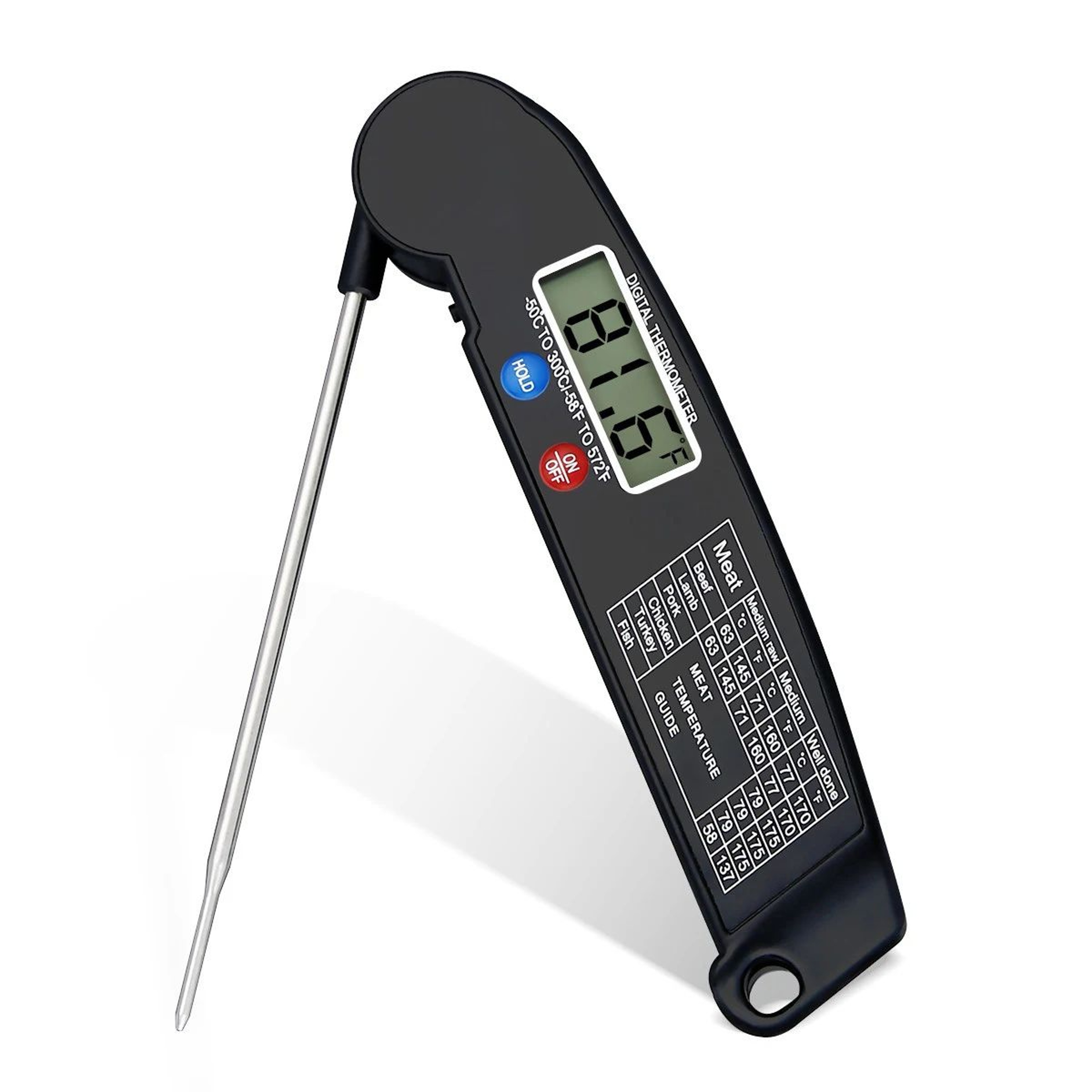 Instant Read Digital Meat Thermometer  Foldable Probe BBQ  Cooking Temperature Tool With LCD Displa 6
