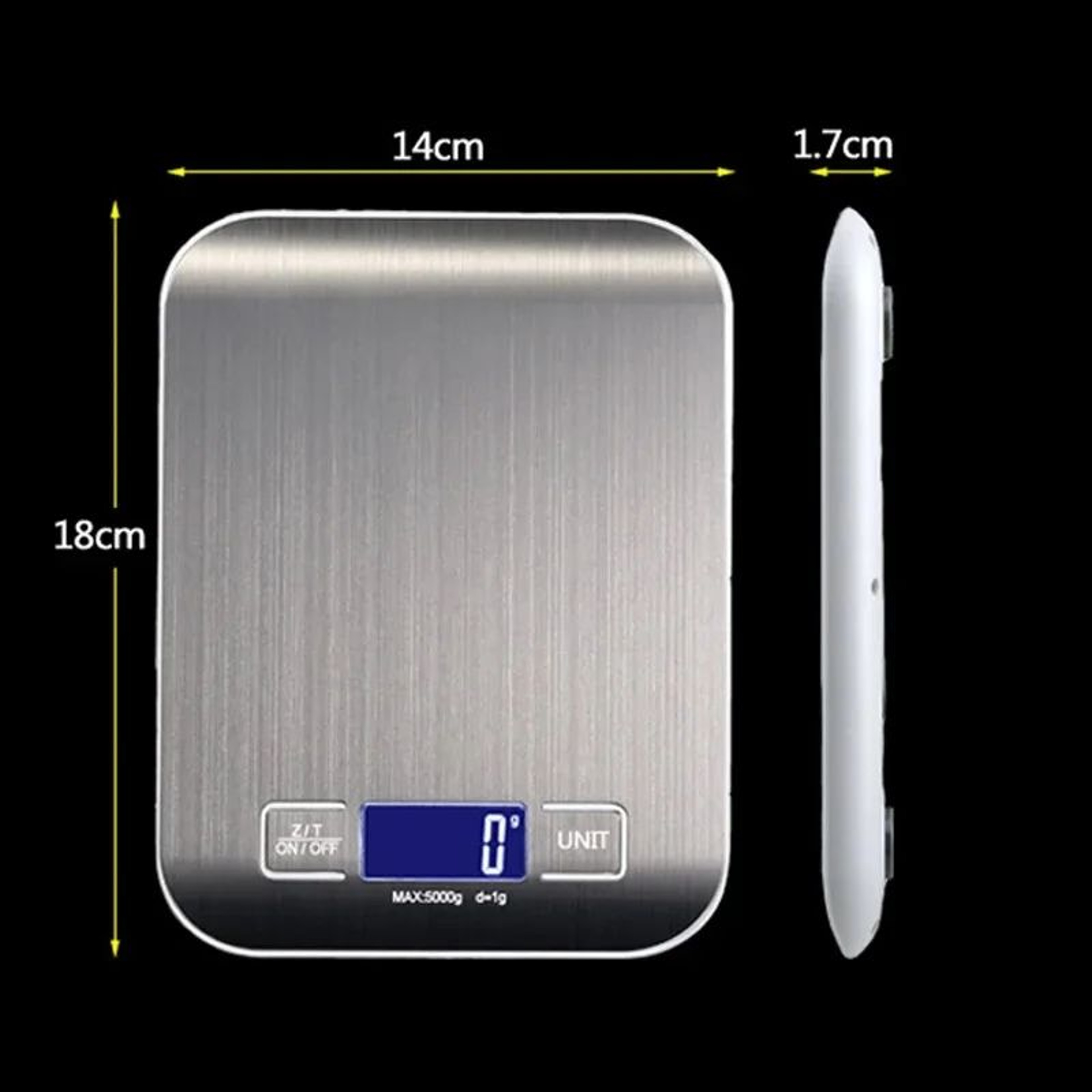 PrecisionPro USB Digital Kitchen Scale  HighAccuracy Stainless Steel Food Weighing Scale 004 Oz To  7