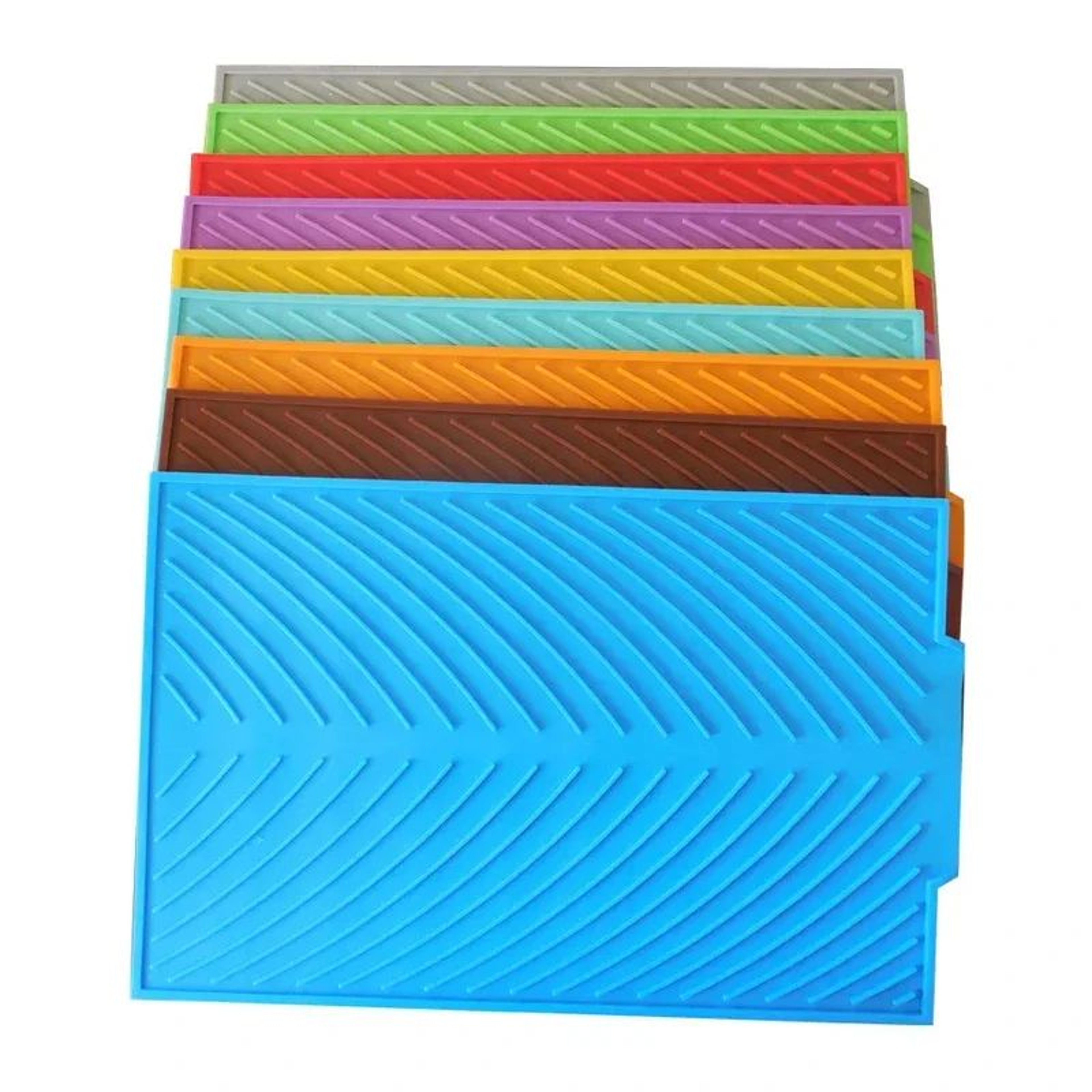 DryGuard Silicone Dish Drying Mat  HeatResistant AntiSlip Kitchen Drain Pad  Counter Protector 5