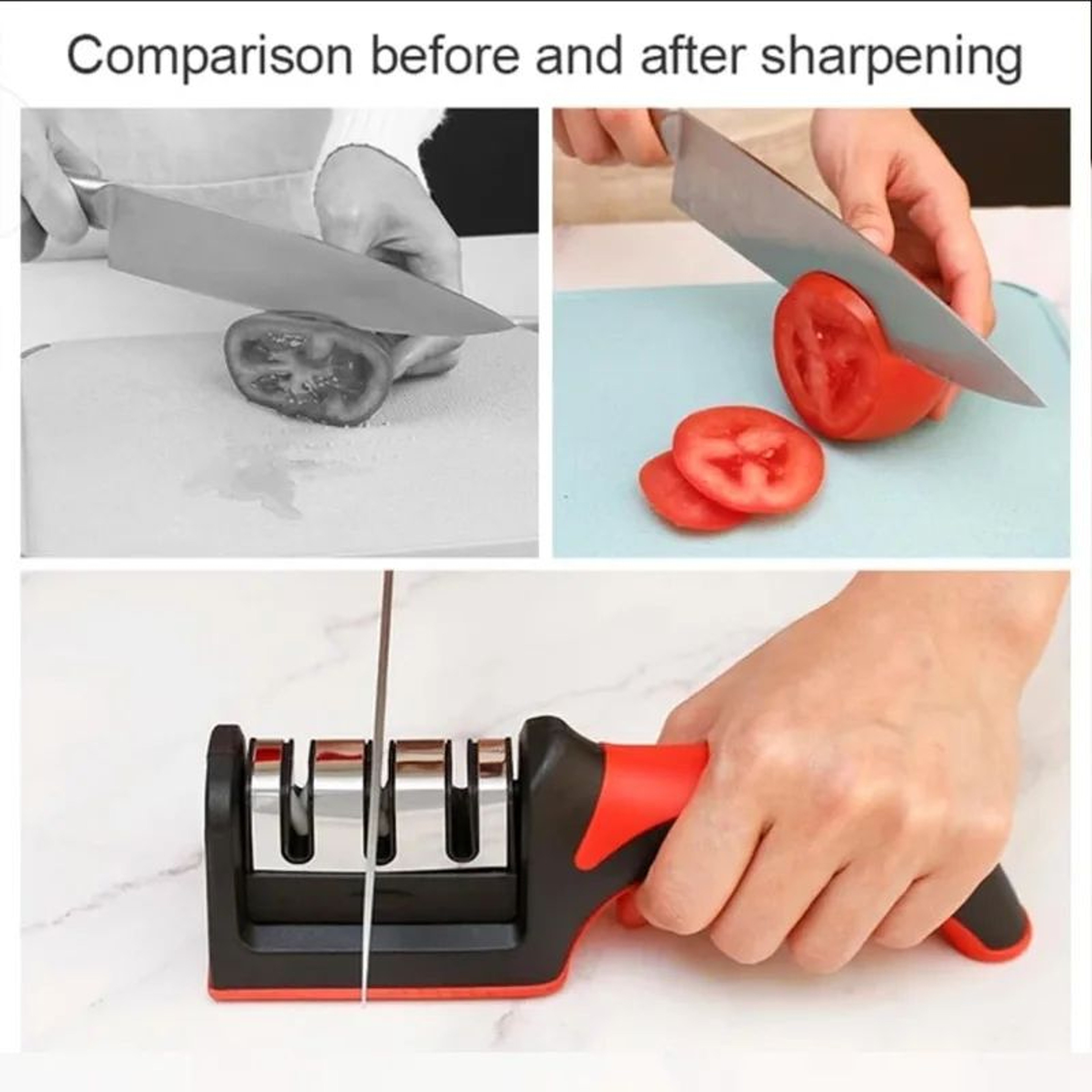 EdgeMaster 3Stage Knife Sharpener  Diamond  Ceramic Rod System With NonSlip Base 4