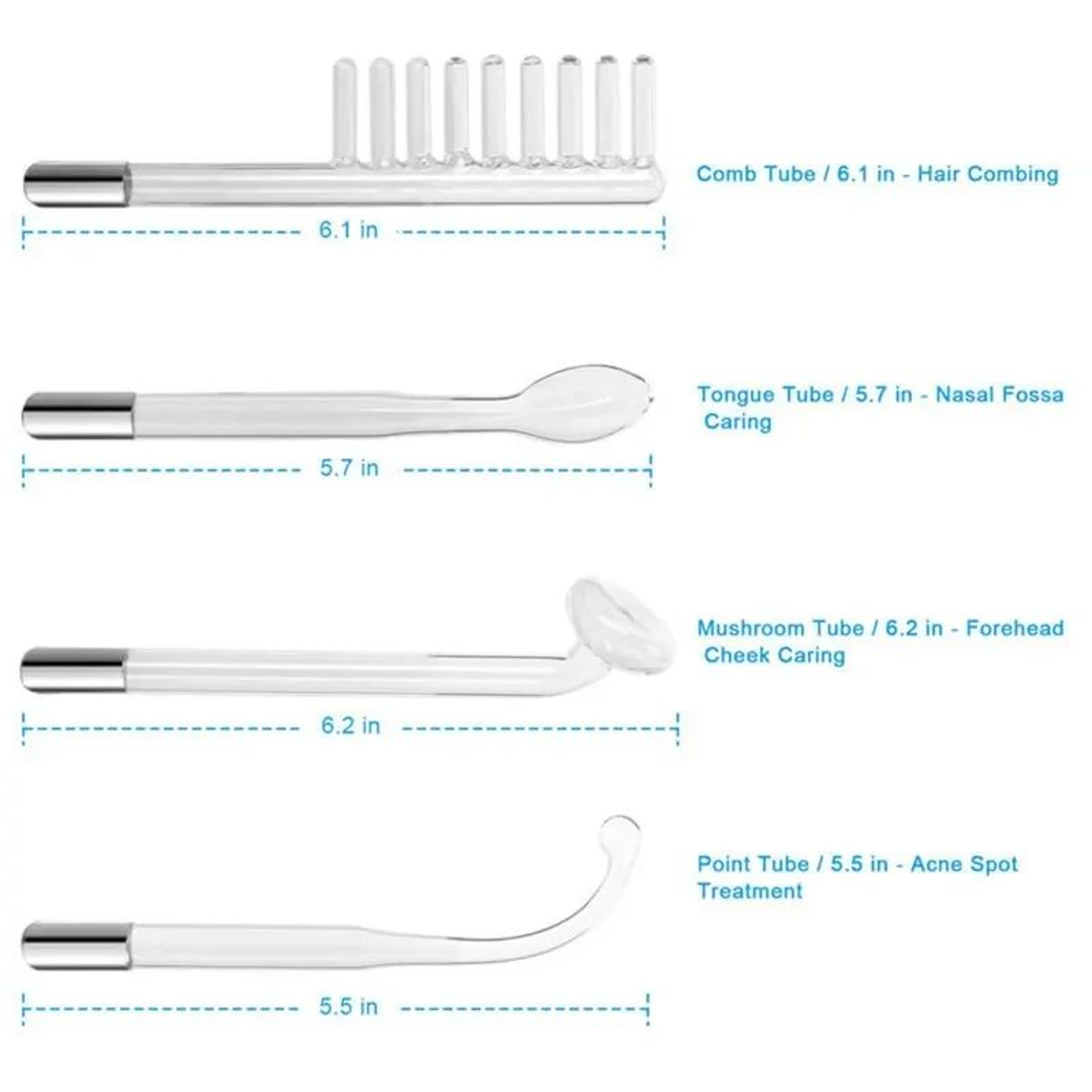 GlowPulse 4in1 High Frequency Facial Wand  Portable Electric Skin Therapy  Acne Treatment Tool 1