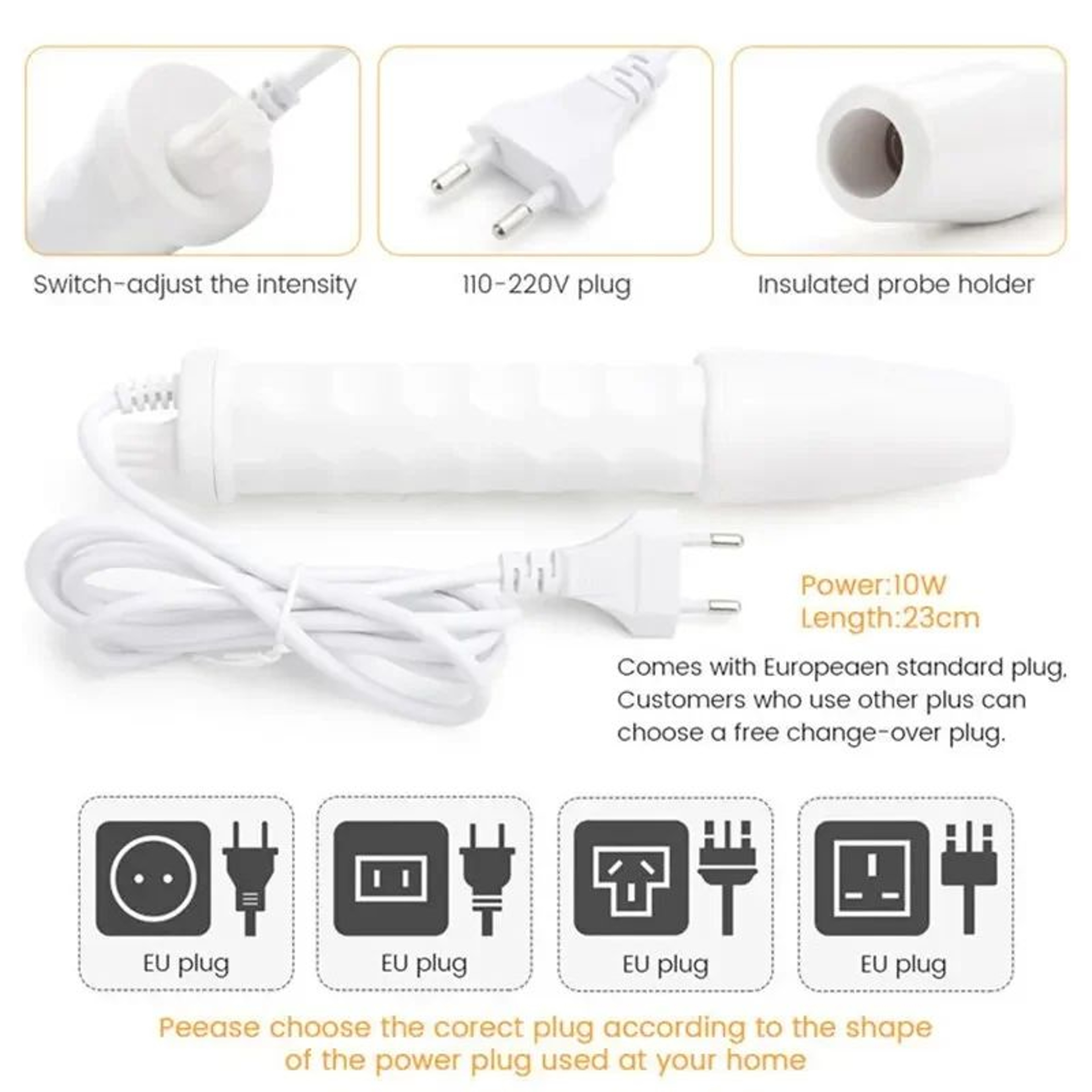 GlowPulse 4in1 High Frequency Facial Wand  Portable Electric Skin Therapy  Acne Treatment Tool 3