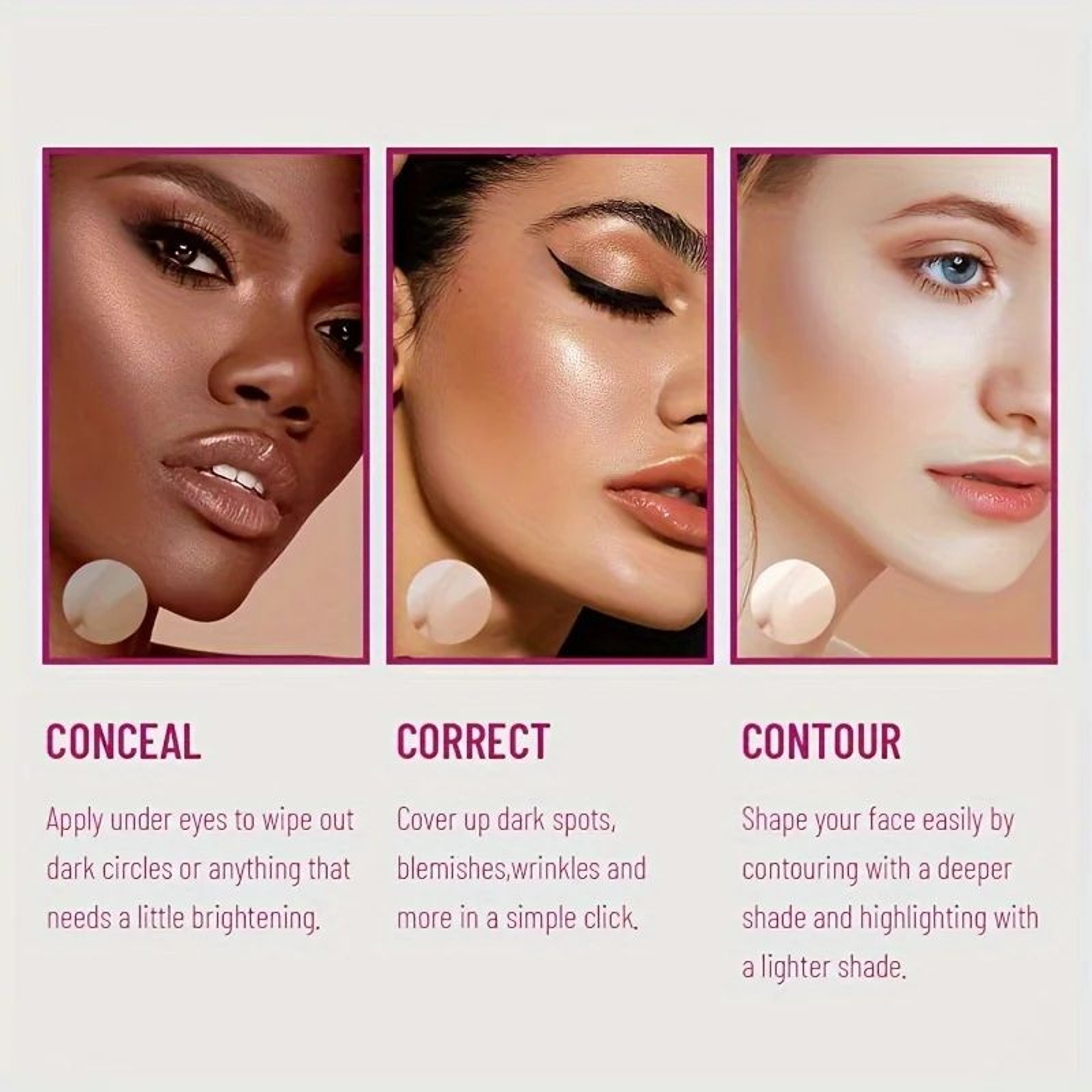 FlawlessCover Sponge Tip Concealer  LongLasting Liquid Foundation For Dark Circles  Blemishes 3
