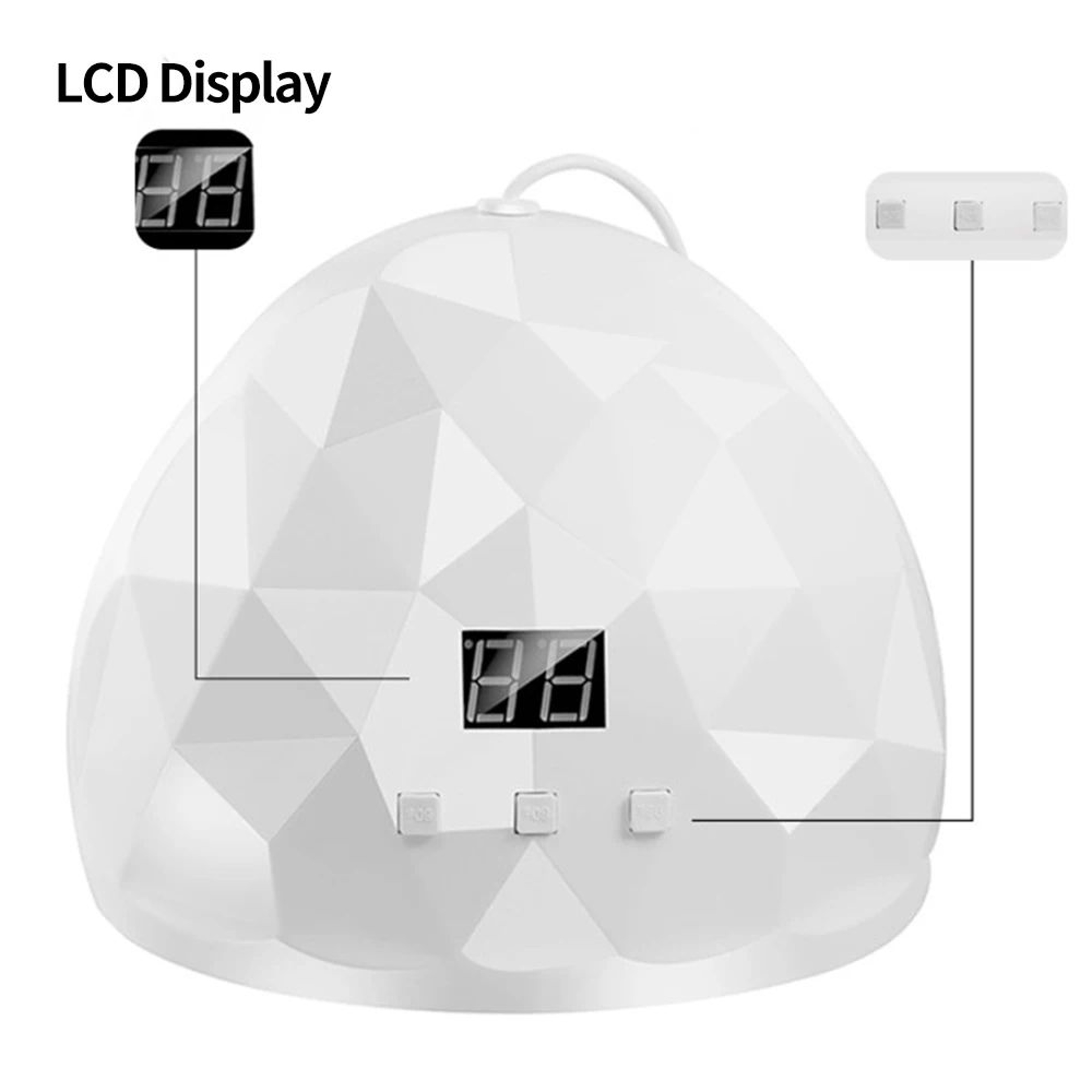 LULAA 88W UV LED Nail Lamp  Fast Gel Nail Dryer With Eye Protection  3 Timer Settings 5