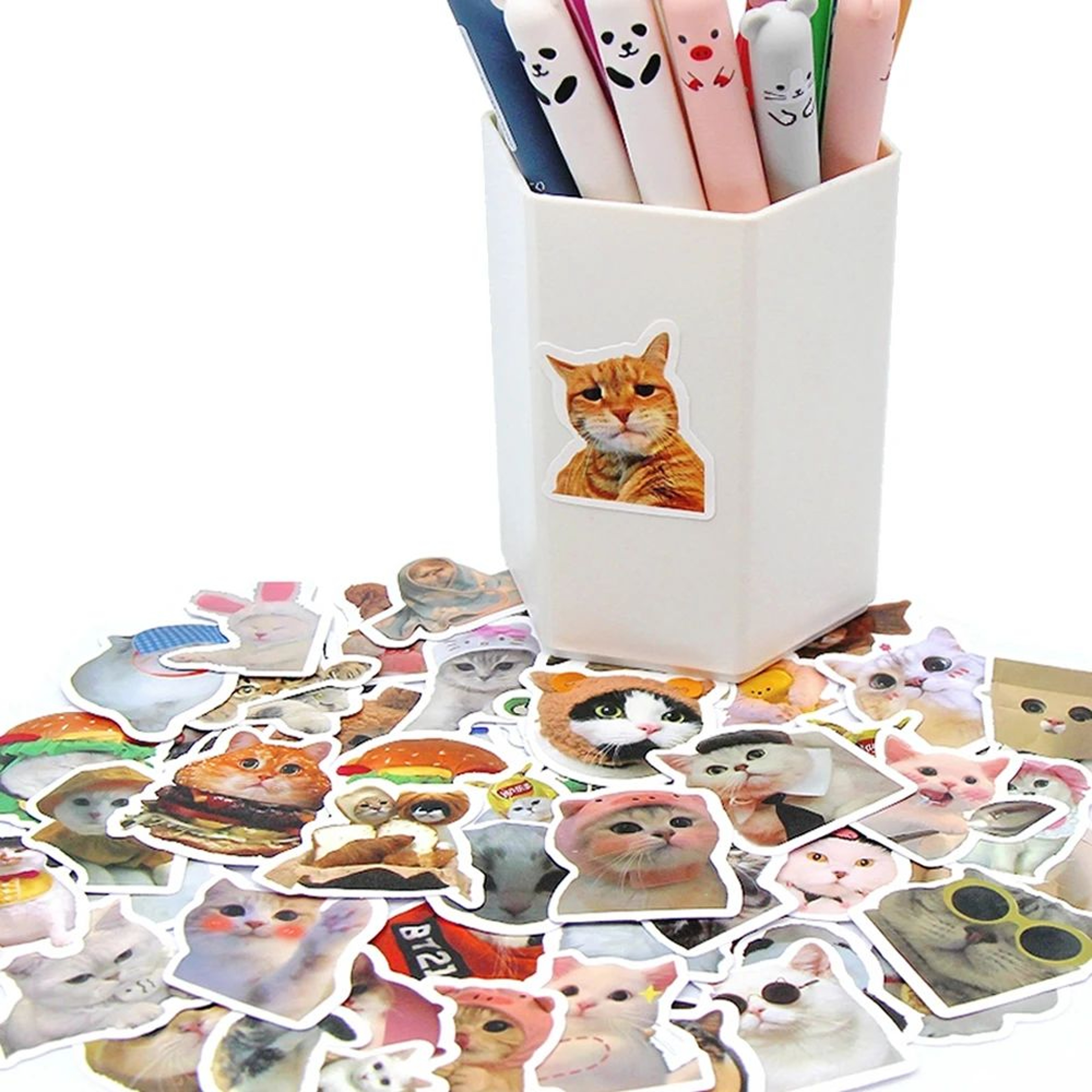 MeowMix Cute Cat Sticker Pack  Waterproof Cartoon Vinyl Decals 23 In For Laptop Phone  DIY Decor 2