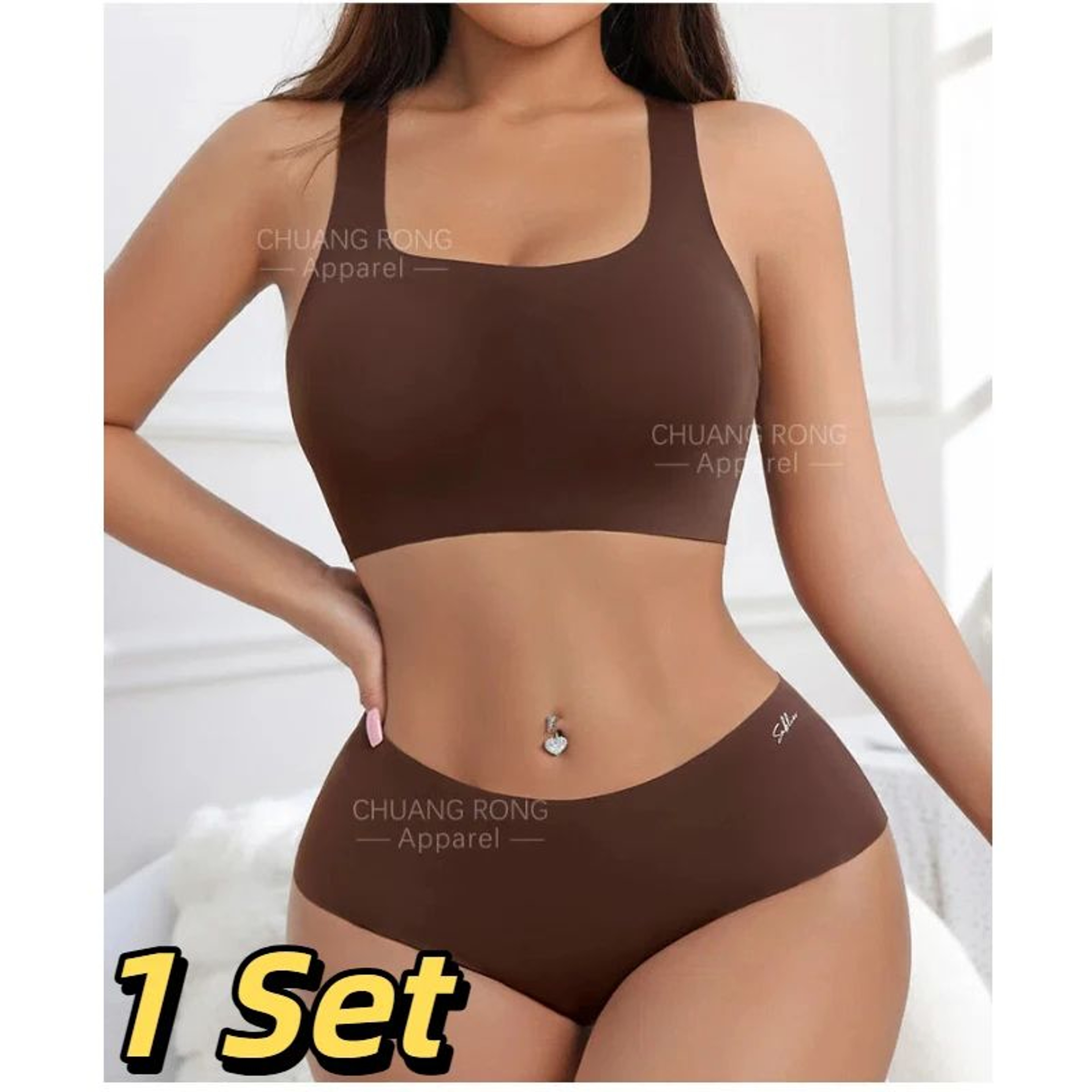 SilkEase Seamless Wireless Bra Set  Ice Silk Comfort Support Underwear For Women 6