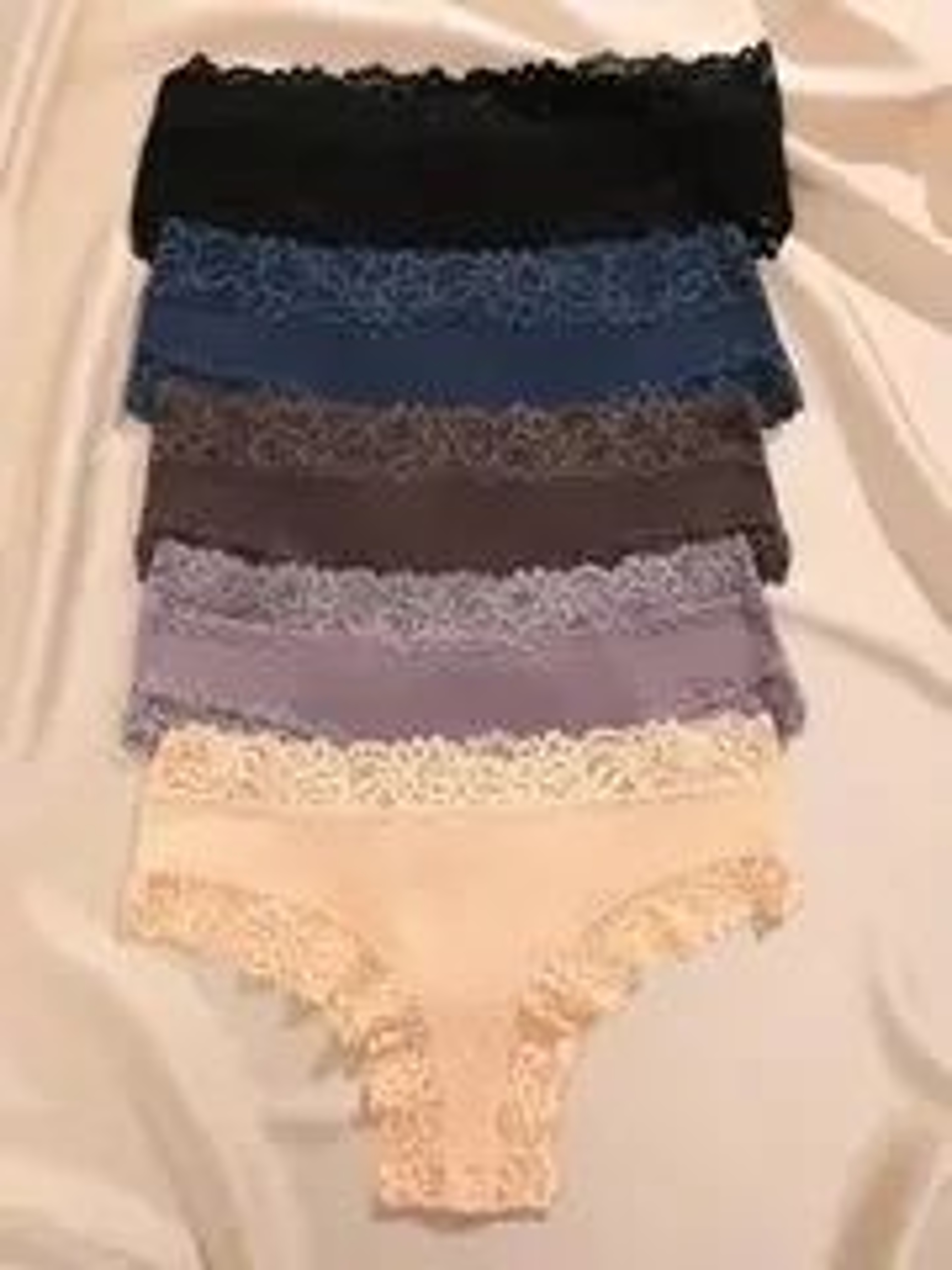 5pcs LaceBloom Cotton Panties Set  Soft Floral Lace Patchwork Womens Briefs 9