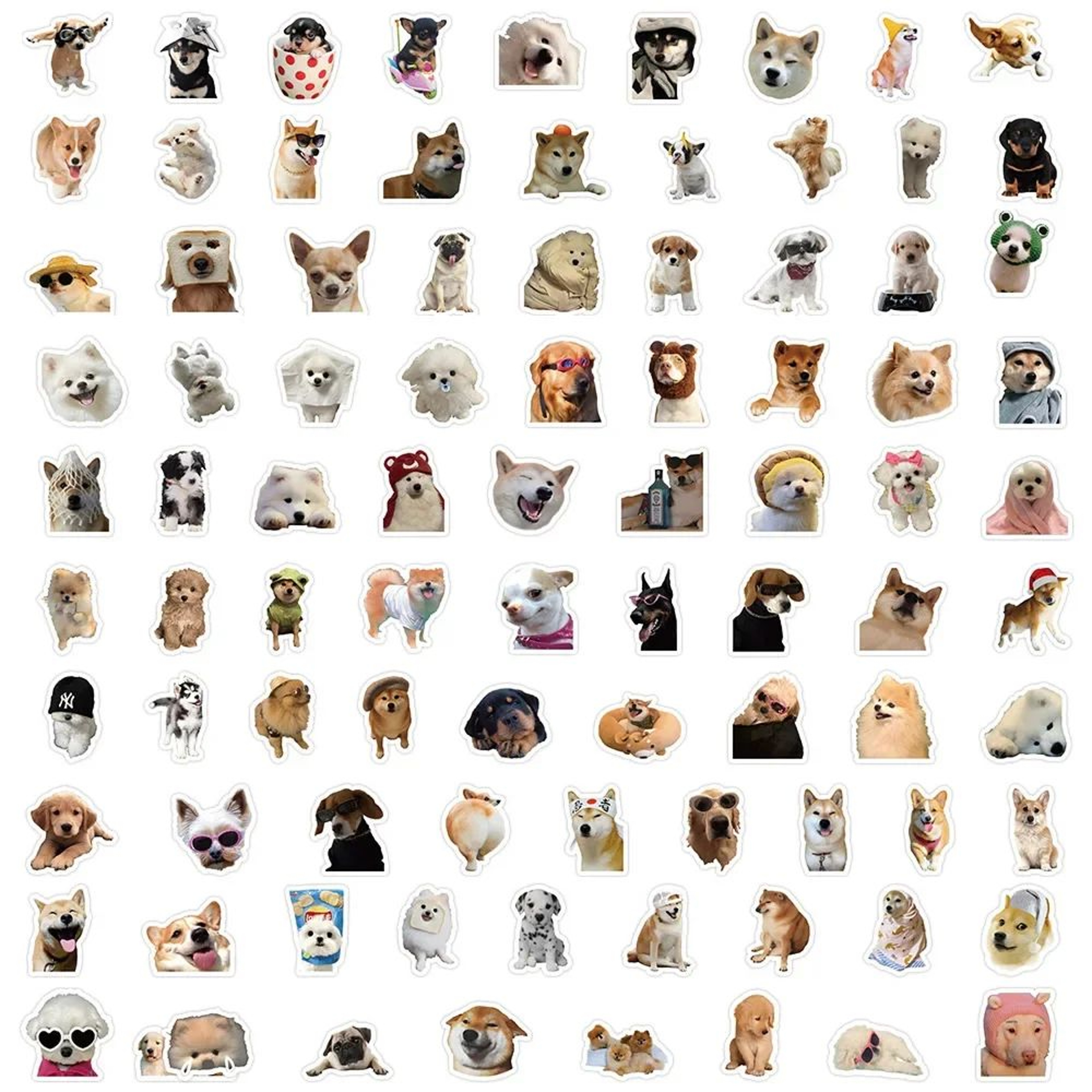 PawPop Funny Dog Sticker Pack  Cute Cartoon Graffiti Decals 1050100 Pcs 2