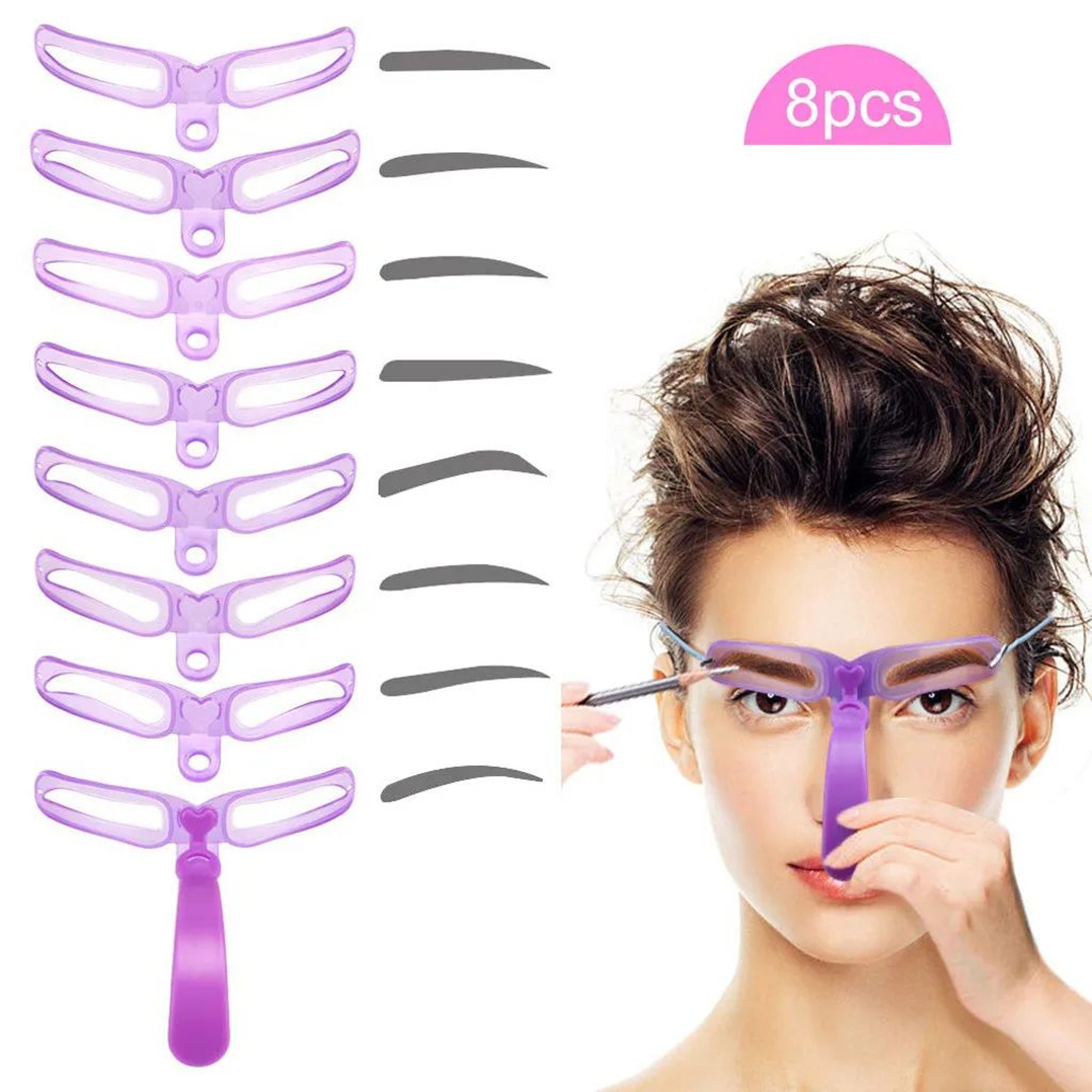 BrowPerfect 8in1 Eyebrow Stencil Kit  Reusable Brow Shaping Template Set 5