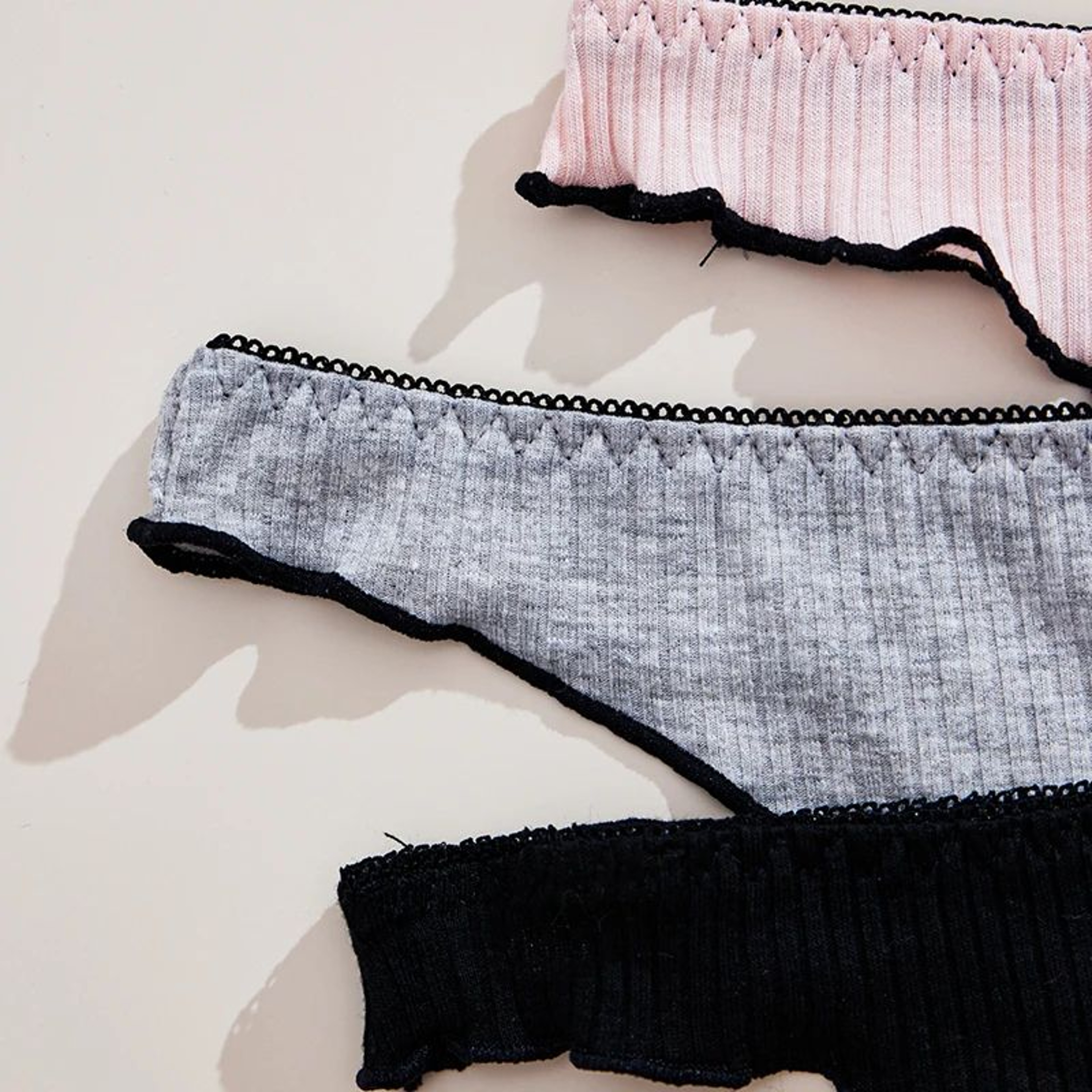 ComfortFit Womens Cotton Thong Panties  LowRise Sexy Breathable Underwear Set 3pcs 1