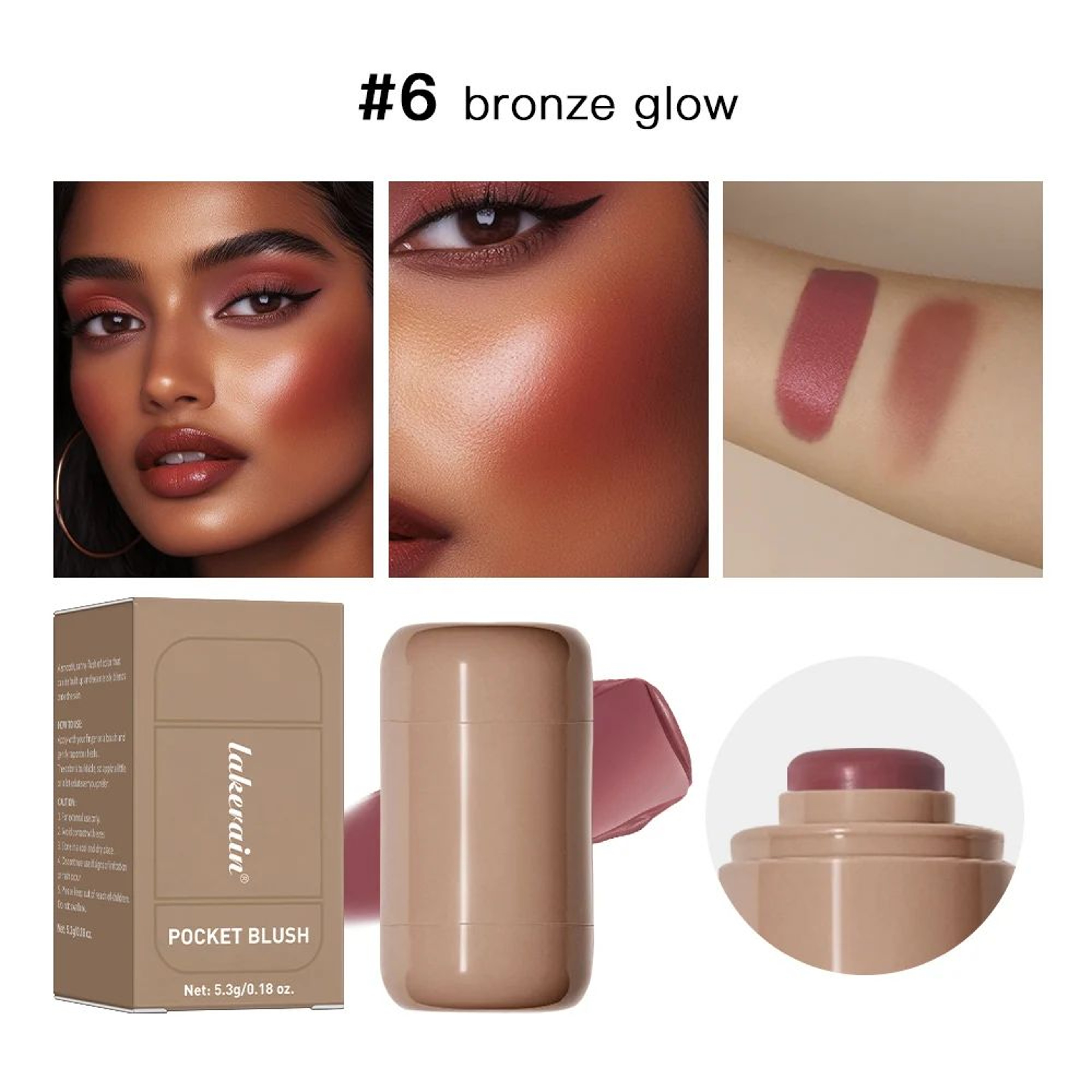 GlowFusion 3in1 Cream Blush Stick  Hydrating Lip  Cheek Tint With Radiant Finish 11