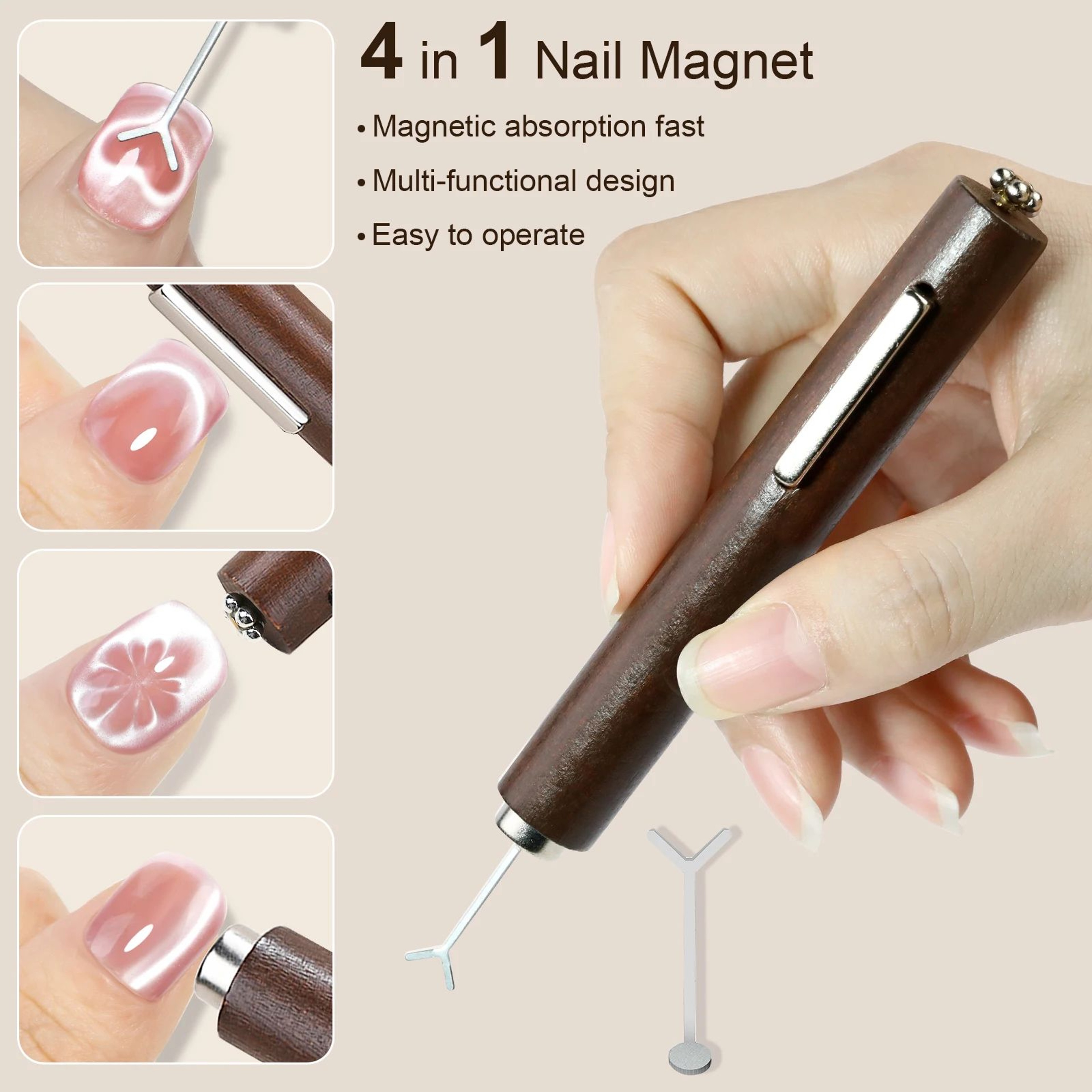 MagnaLine Pro Cat Eye Nail Magnet  3in1 Super Strong Magnetic Nail Art Tool 6