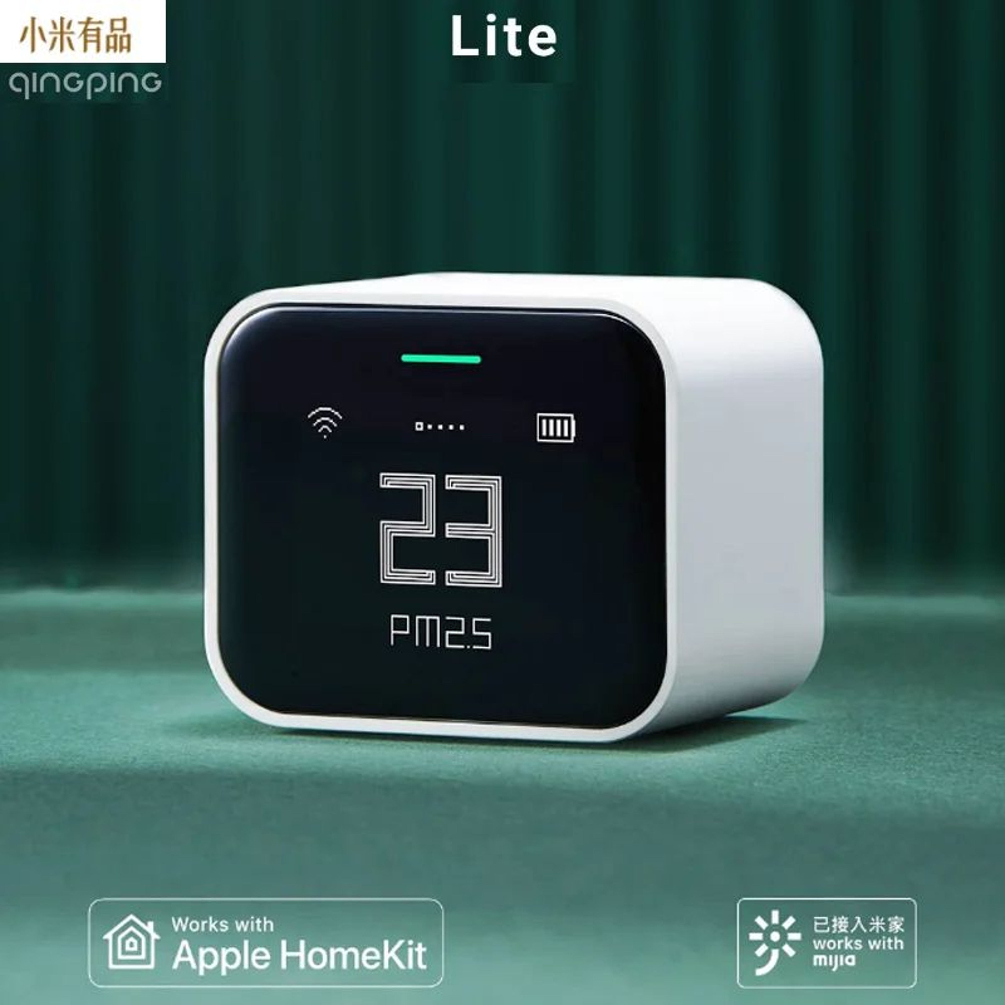 Qingping Air Detector Lite  Smart PM25 Air Quality Monitor With Retina IPS Touchscreen  HomeKit 4