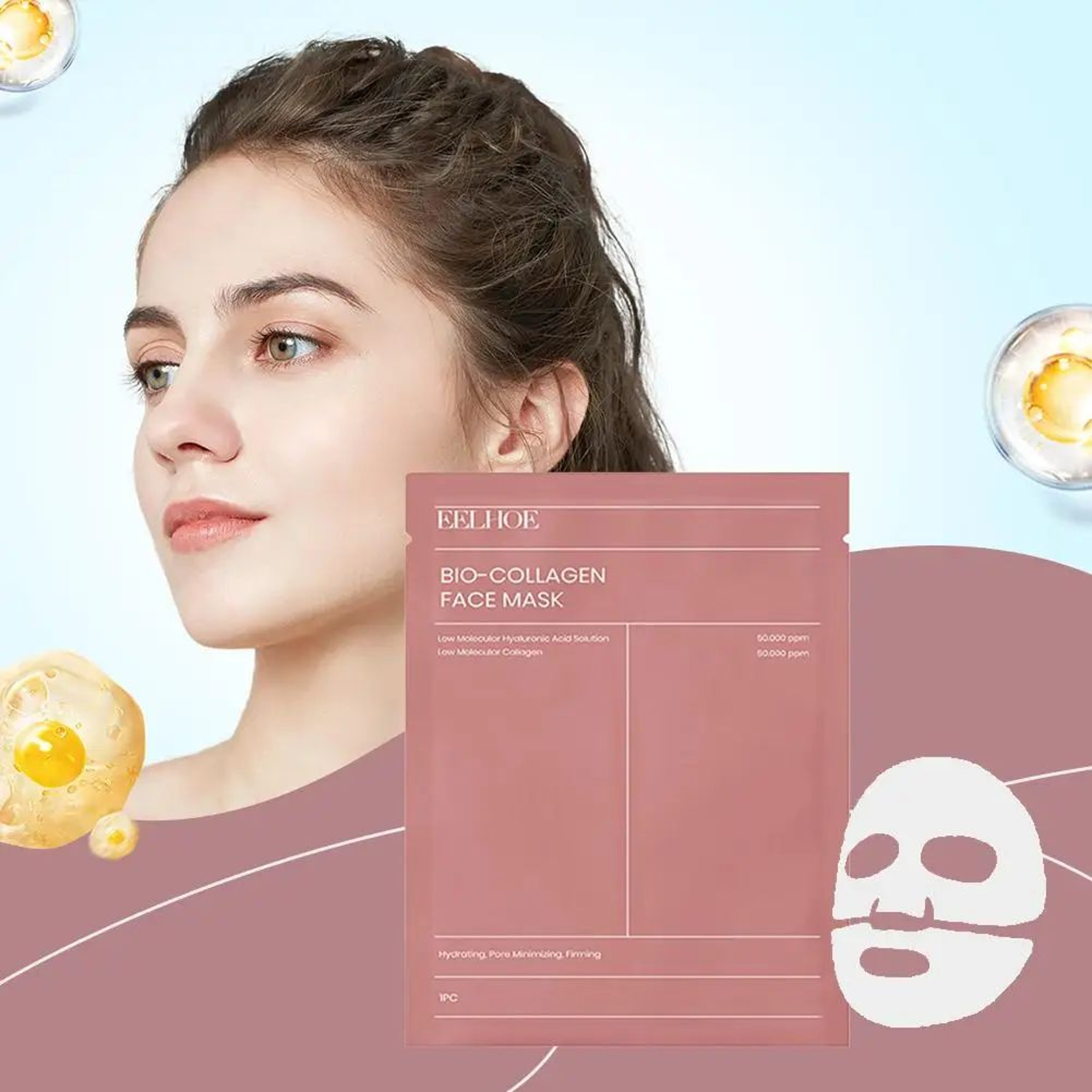 Bio Collagen Face Mask Set  Deep Hydrating Overnight Sheet Mask For Pore Tightening Brightening  An 3