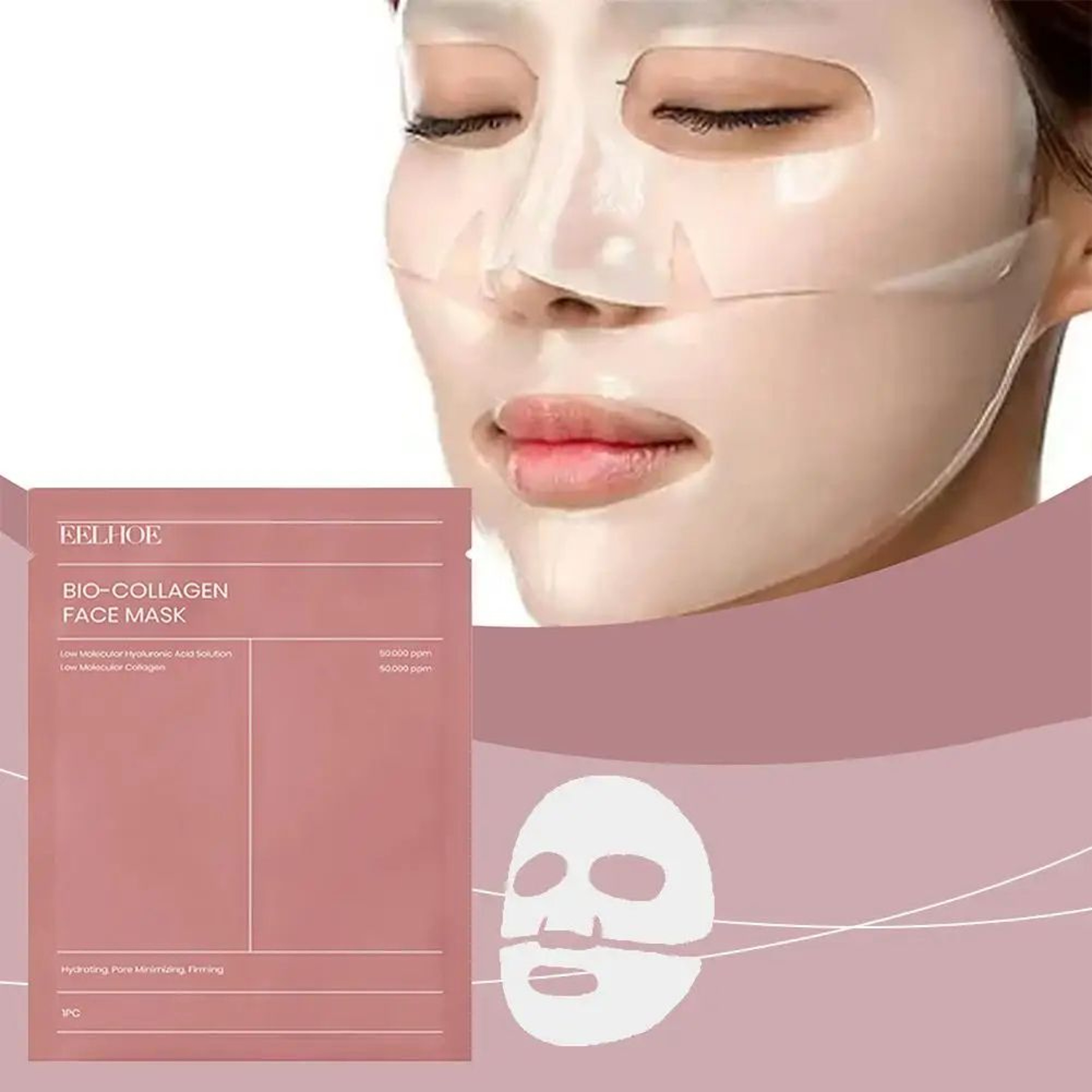 Bio Collagen Face Mask Set  Deep Hydrating Overnight Sheet Mask For Pore Tightening Brightening  An 0