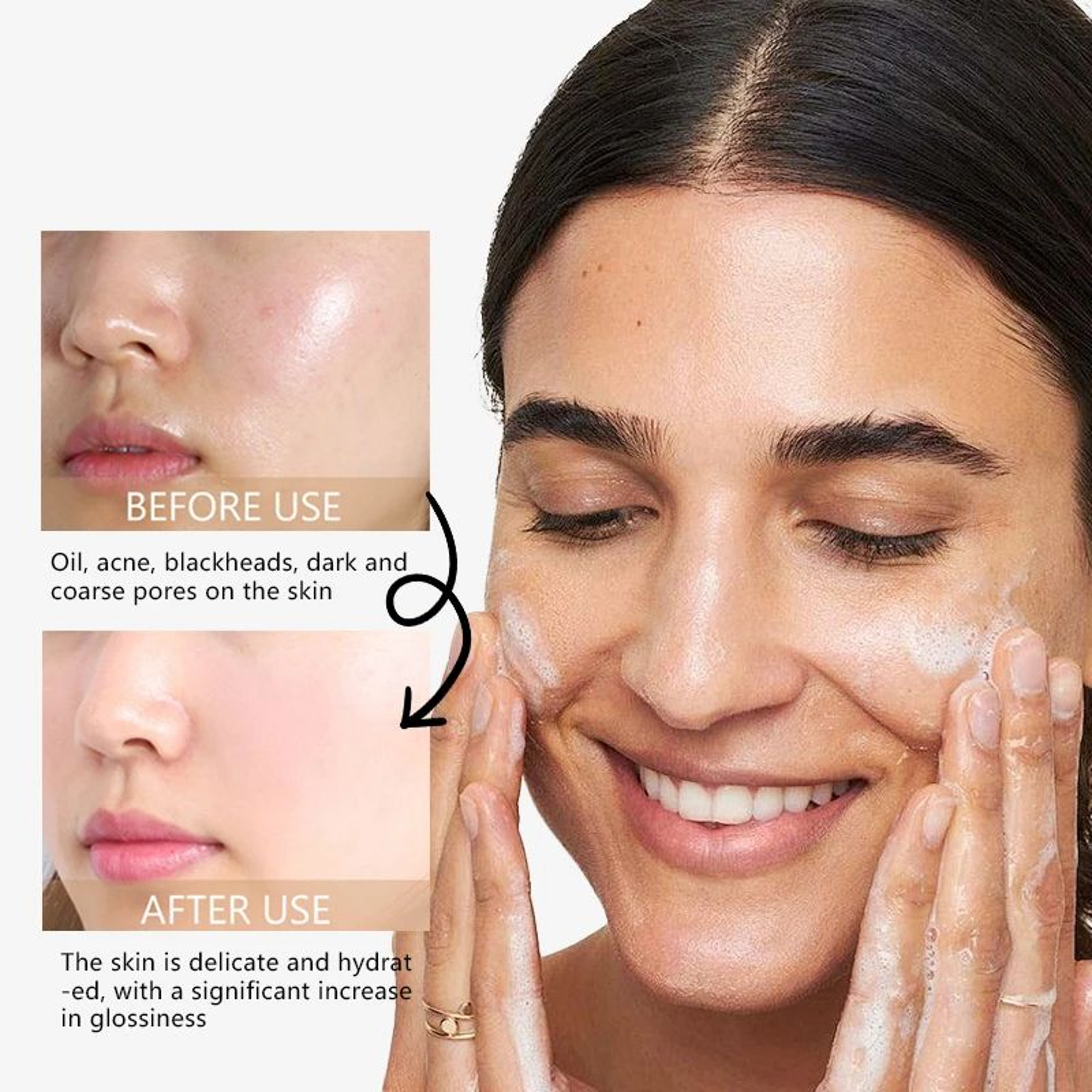 Rave Lady Low PH Gentle Facial Cleanser  Oil Control Deep Cleansing  Brightening Moisturizing Face