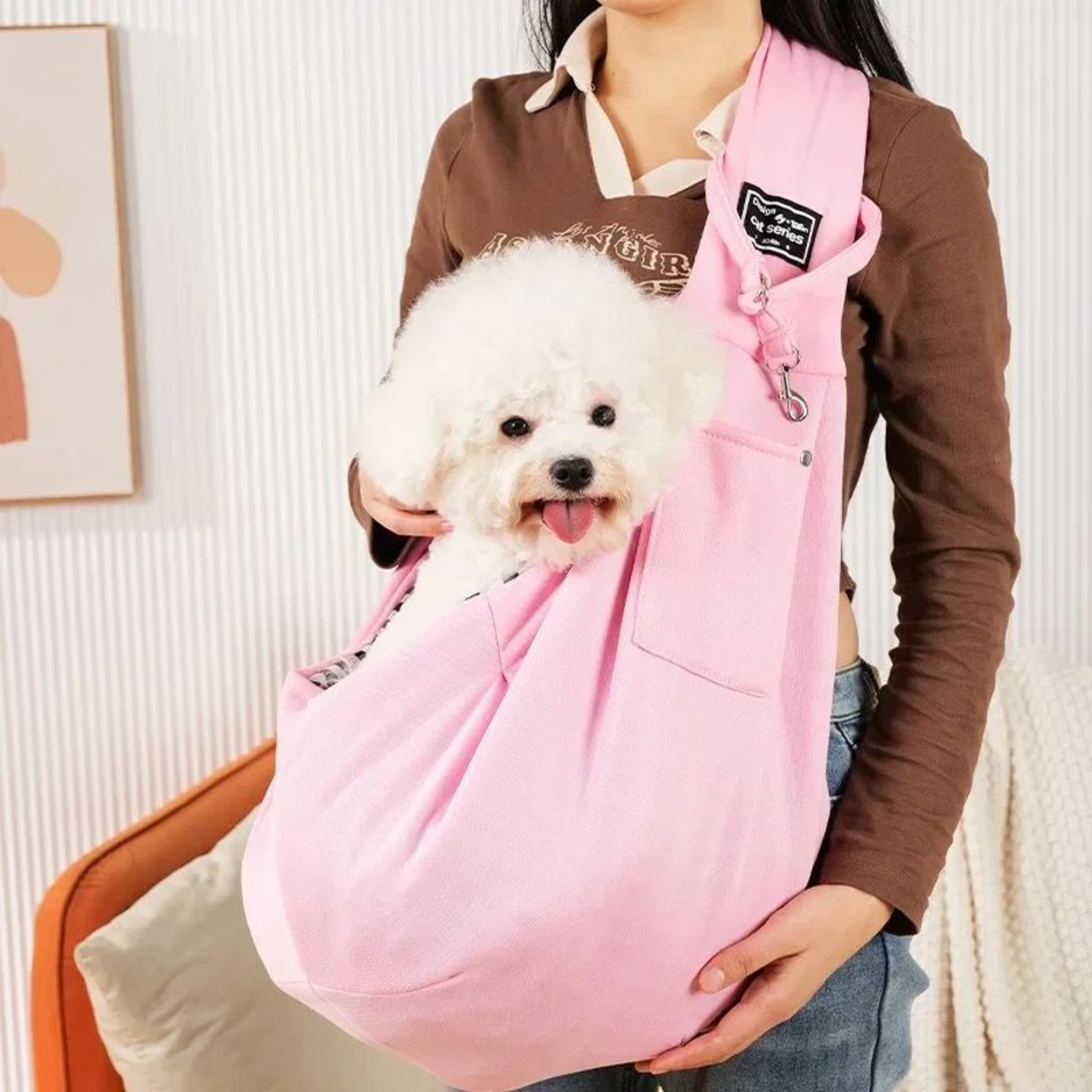 Pet Sling Carrier Bag  Comfortable Crossbody Shoulder Bag For Small Dogs Cats  Travel 2