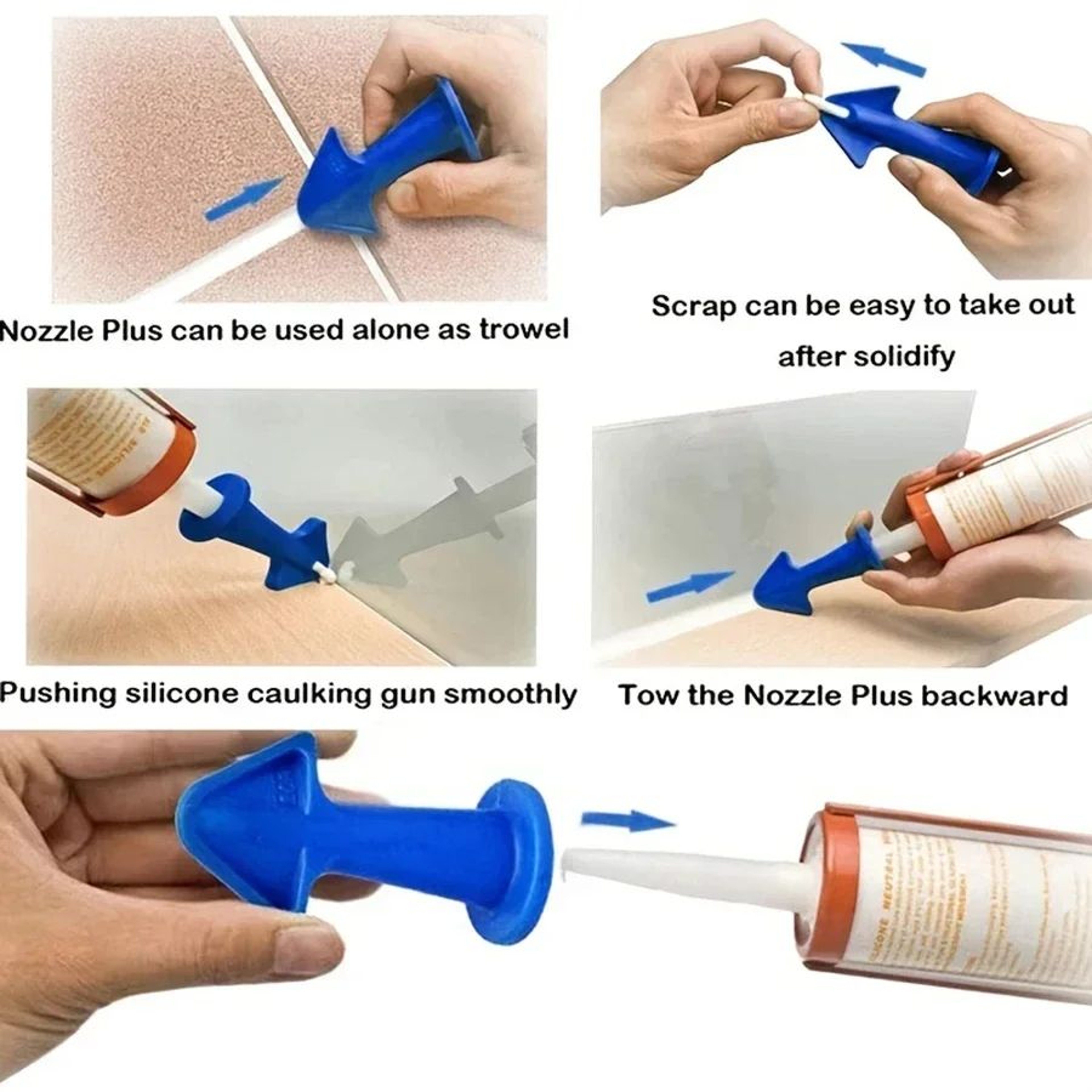 3pcs Silicone Caulking Nozzle Tool Set  Green Sealant Applicator  Finishing Kit For Precise Home Re 2