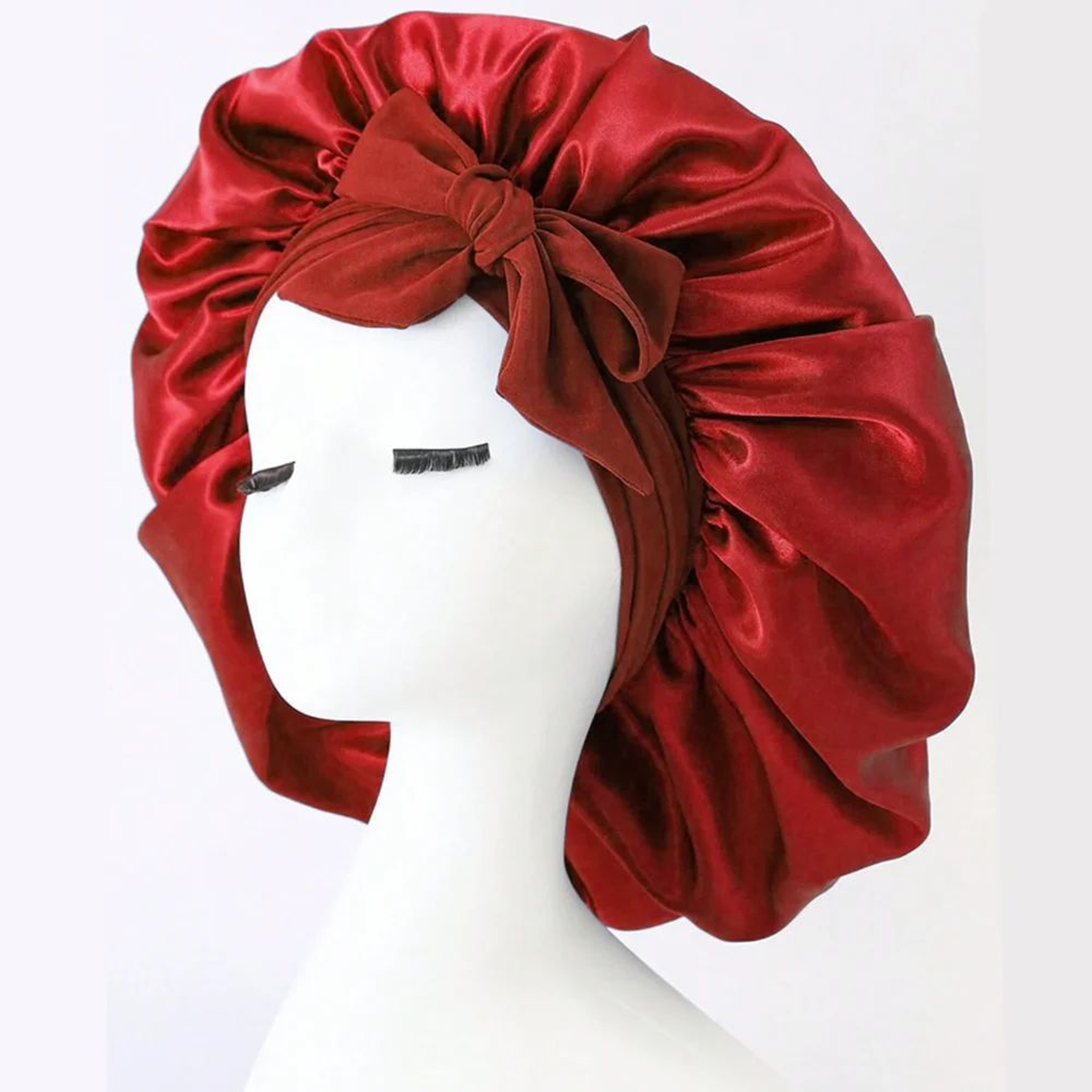 Adjustable Satin Silk Hair Bonnet  Sleep Cap With Tie Band For Hair Protection Men  Women 4