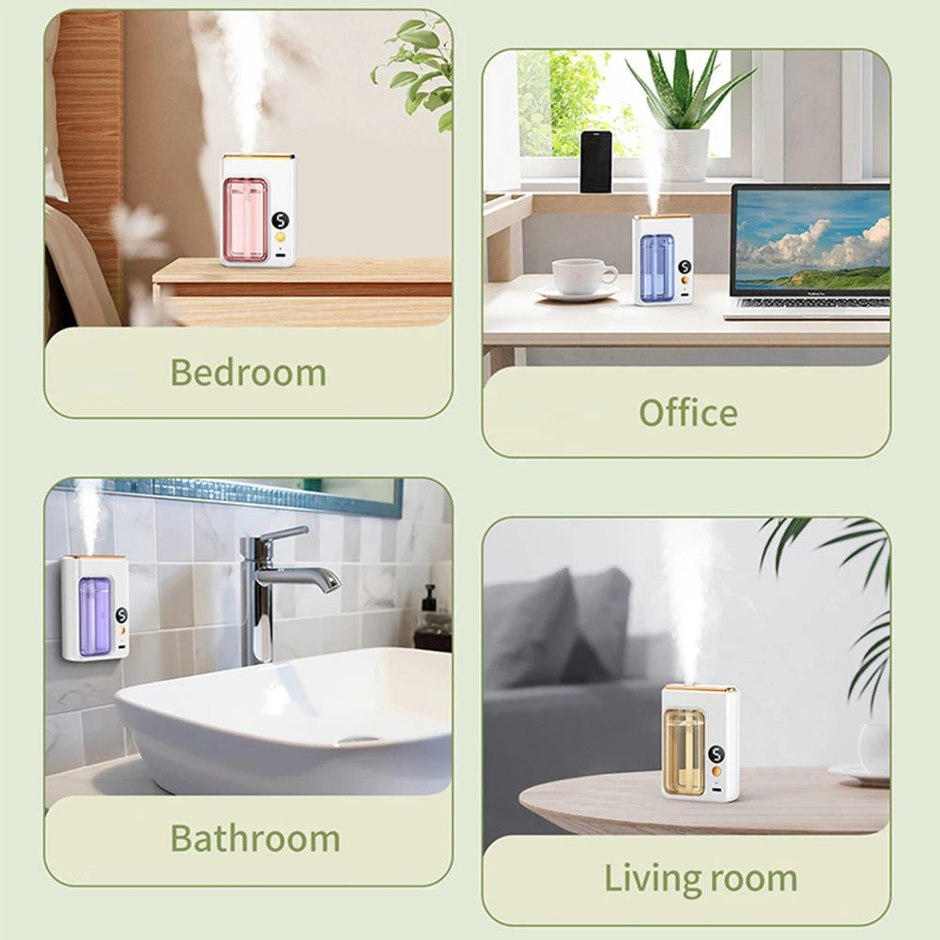 Automatic Car Aroma Diffuser With Display  Essential Oil Air Freshener  Humidifier Jasmine Scent 4