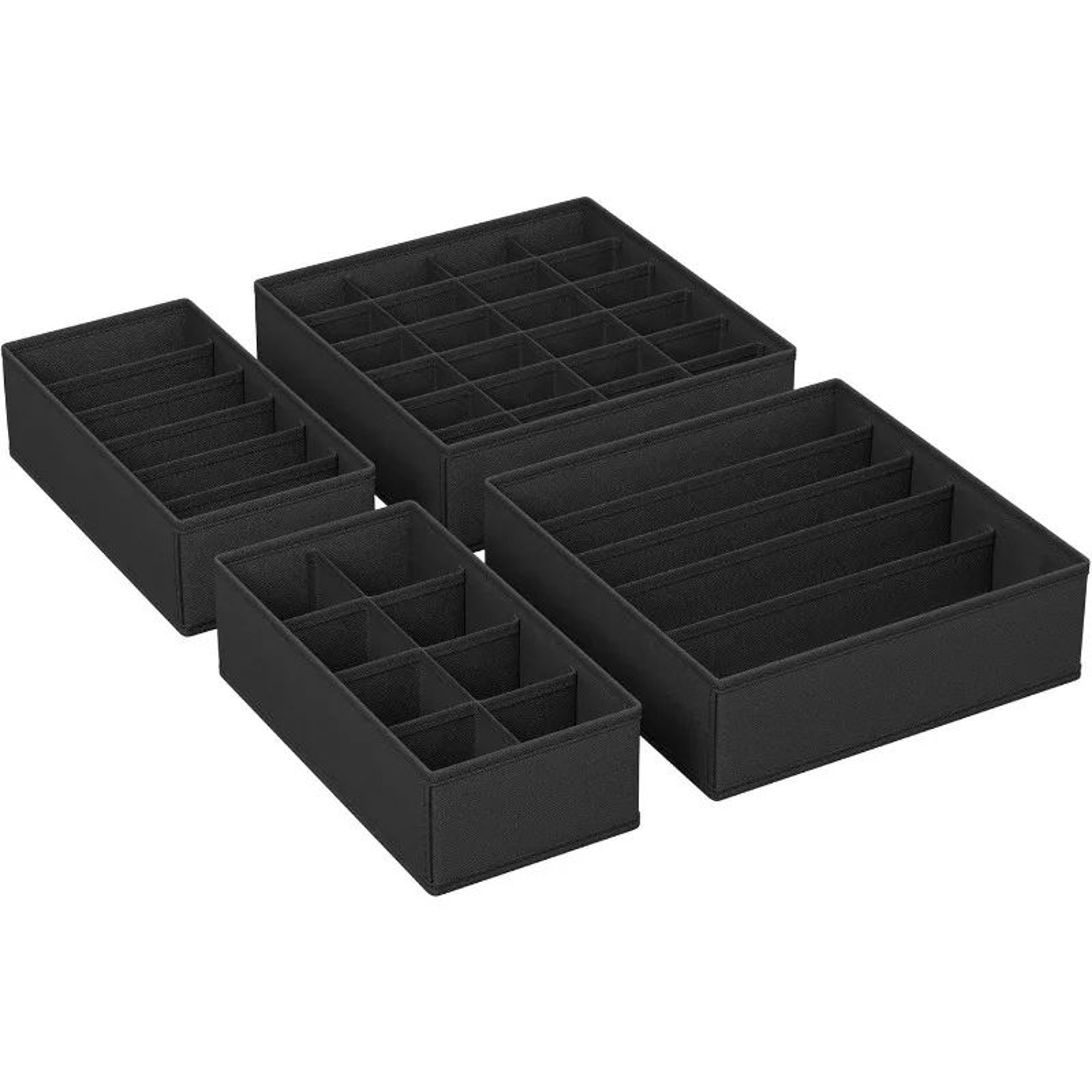 4pcs Foldable Drawer Organizer Set  Closet Storage System For Bras Socks  Ties 4